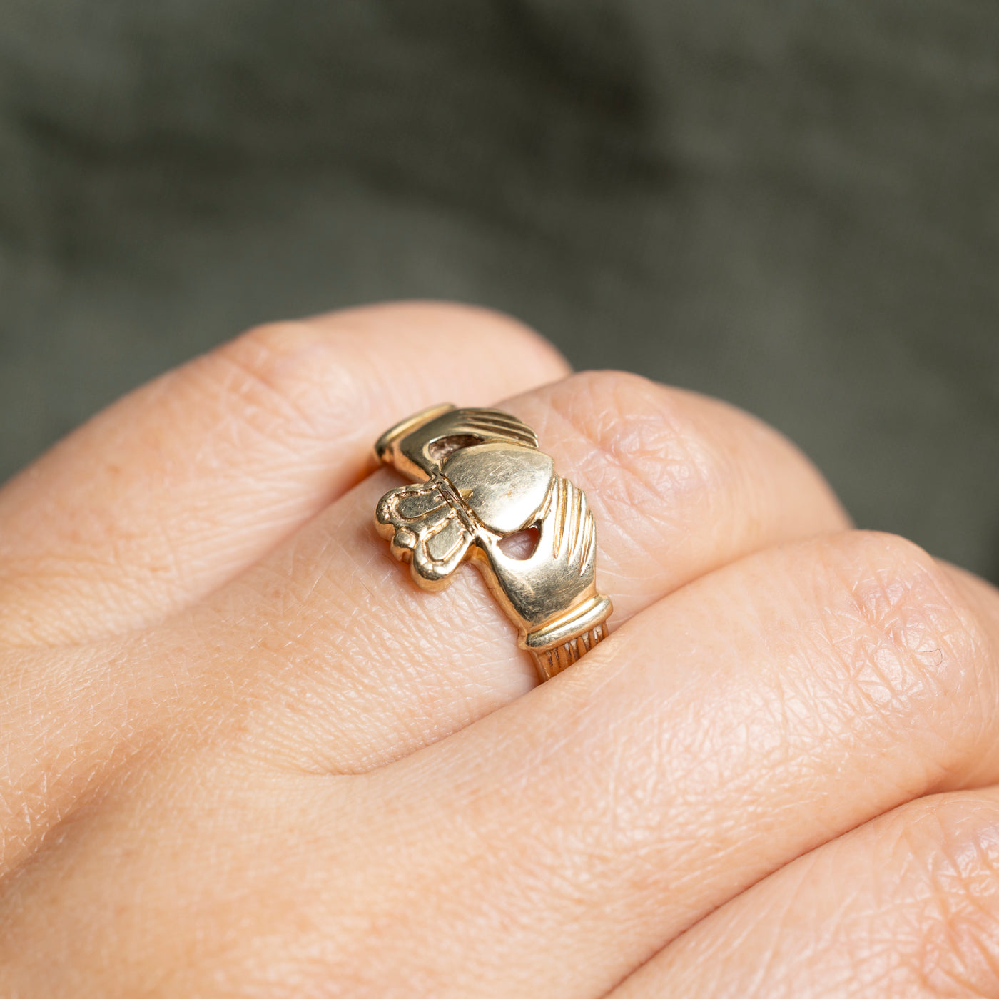 10k Yellow Gold Claddagh Ring | SZ 7.75