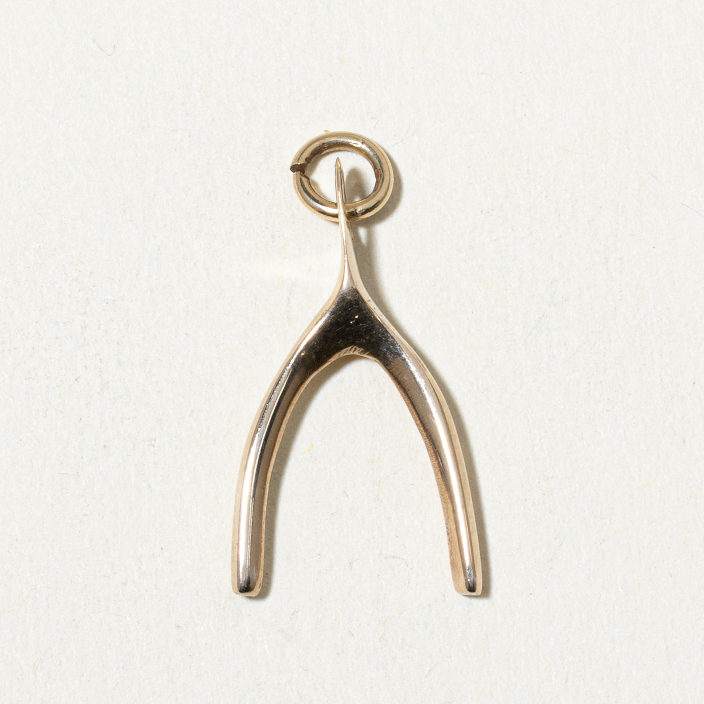 14k Wishbone Charm