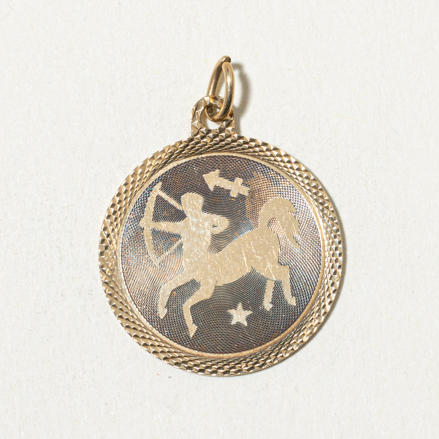 14k Sagittarius Zodiac Pendant