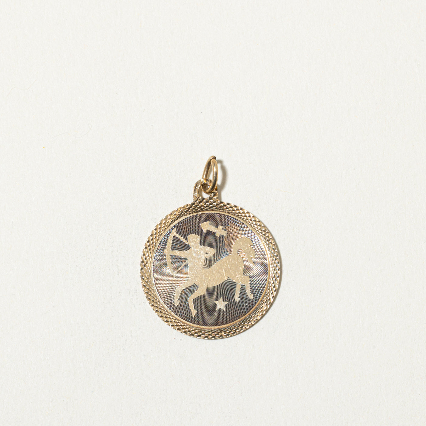 14k Sagittarius Zodiac Pendant