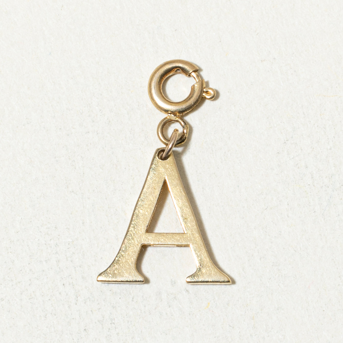 15k Letter "A" Initial Charm