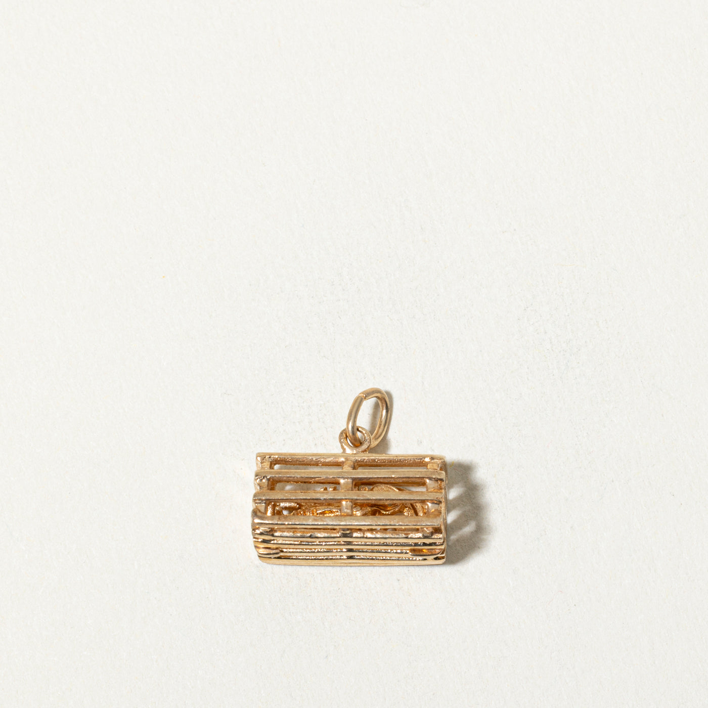 10k Lobster Cage Charm