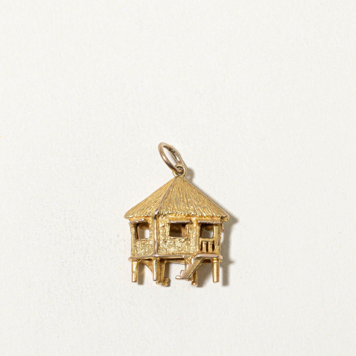 14k Architectural Hut Charm