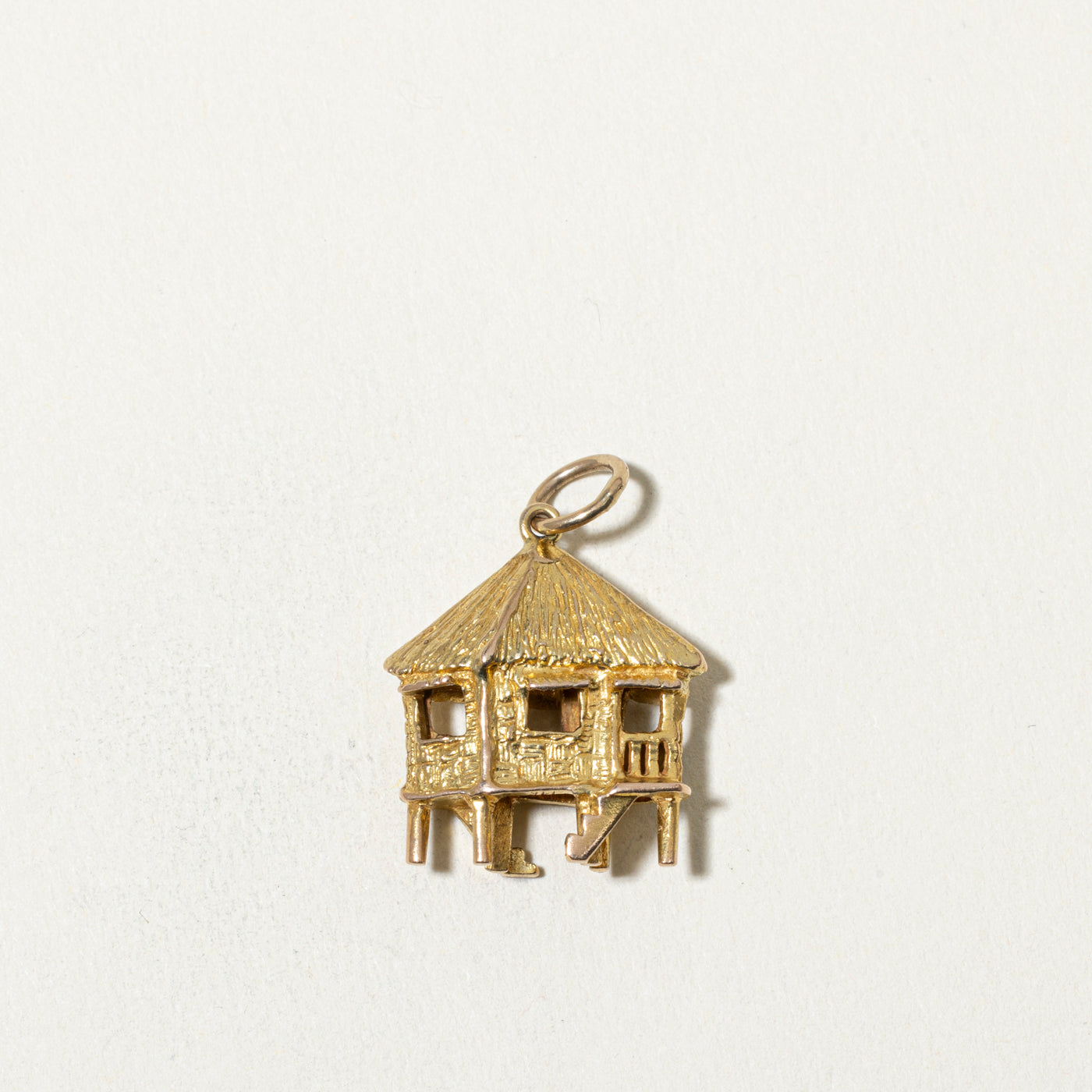 14k Architectural Hut Charm