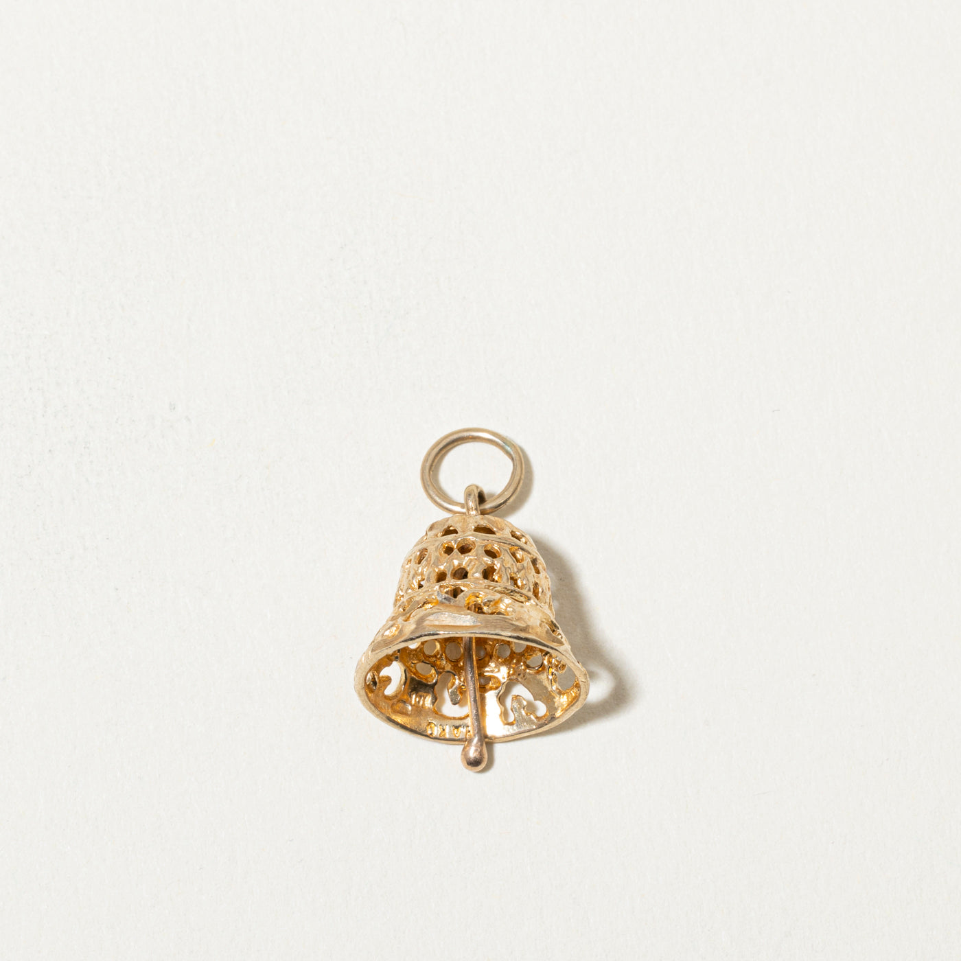 10k Openwork Bell Charm