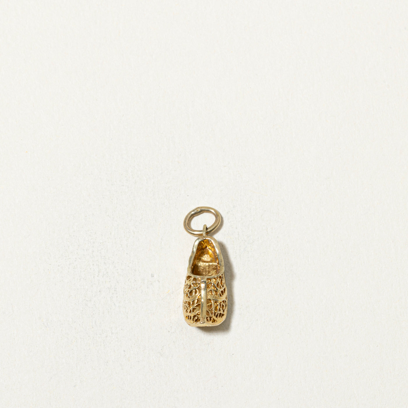 14k Curled Toe Shoe Charm