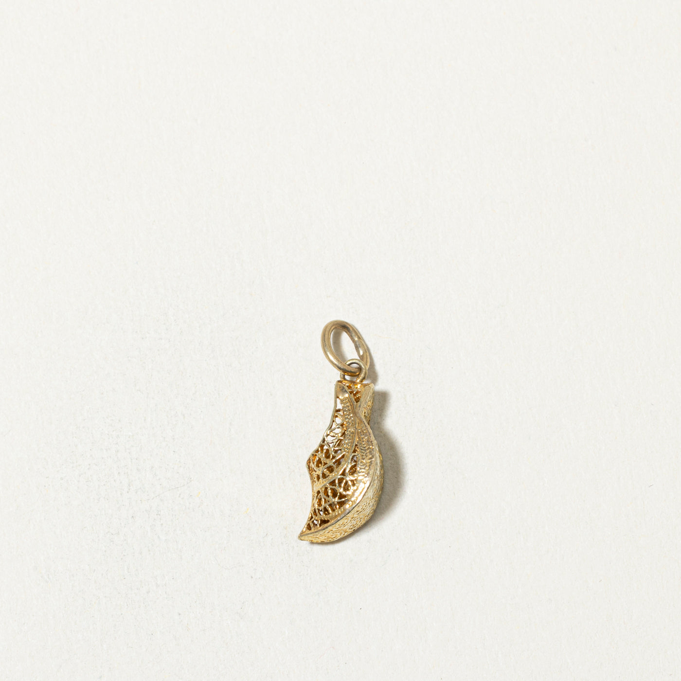 14k Curled Toe Shoe Charm
