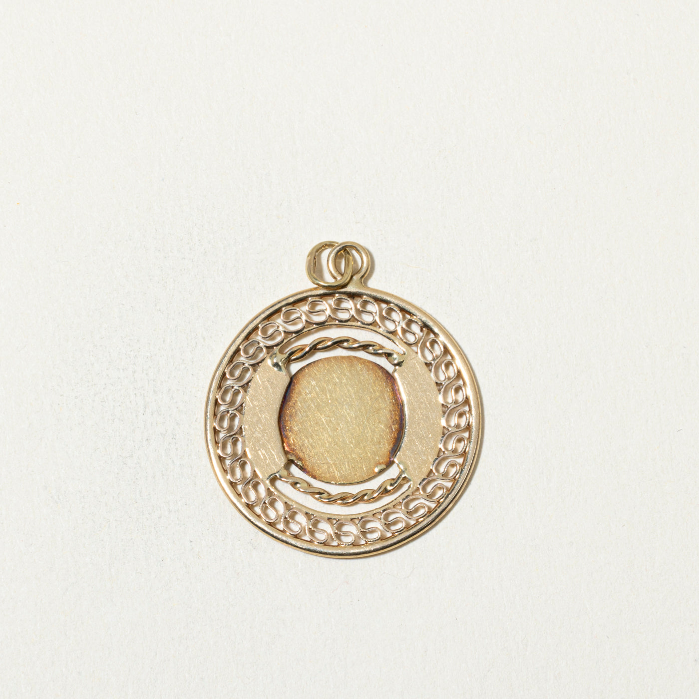 14k Libra Zodiac Pendant