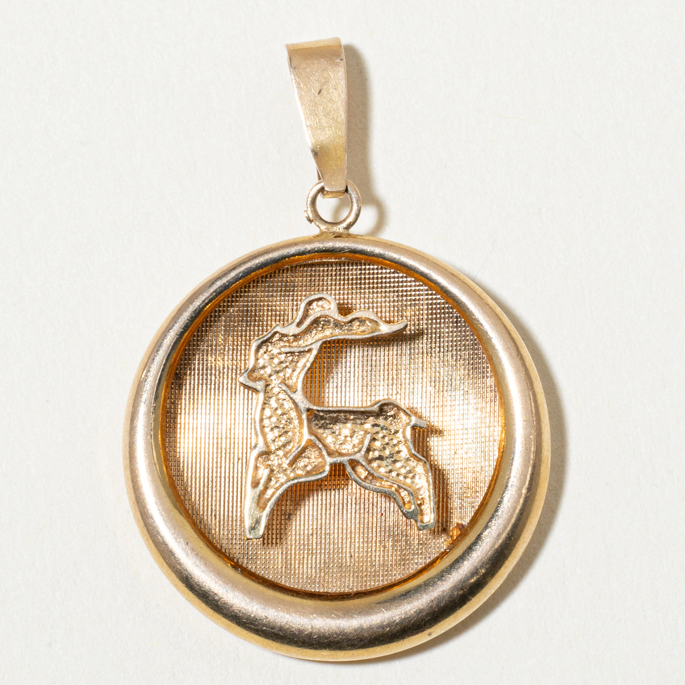 10k Capricorn Zodiac Pendant