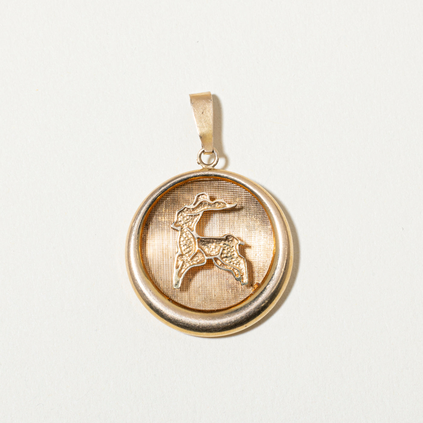 10k Capricorn Zodiac Pendant