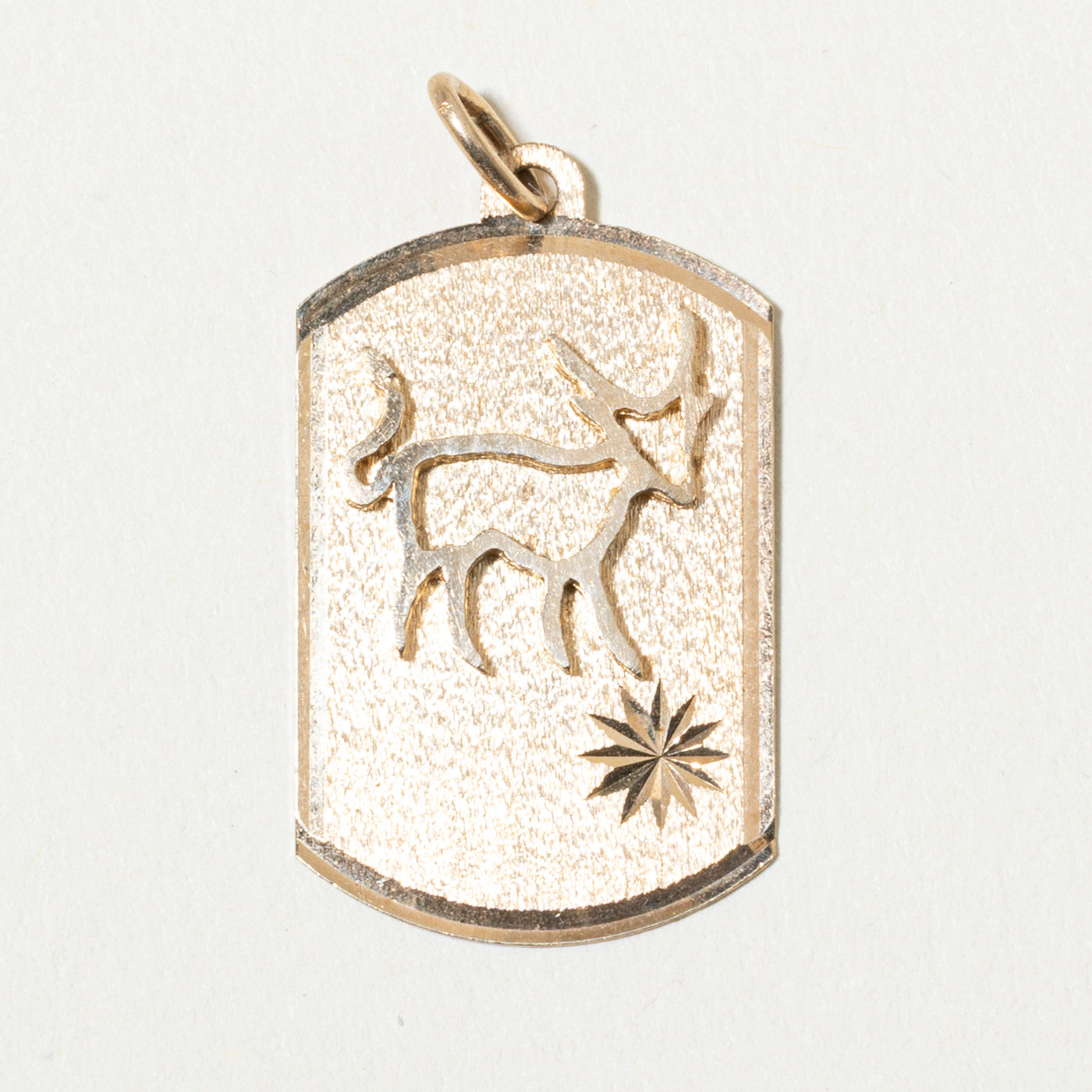 10k Capricorn Zodiac Pendant