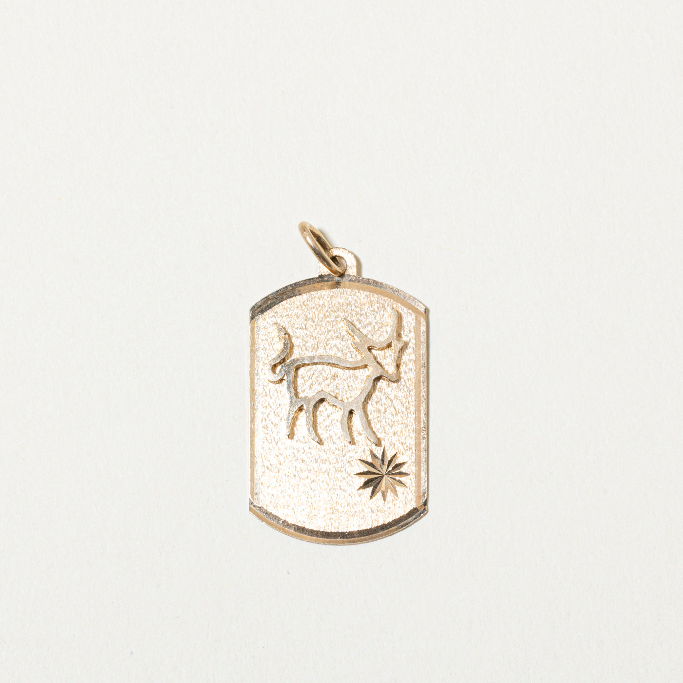 10k Capricorn Zodiac Pendant