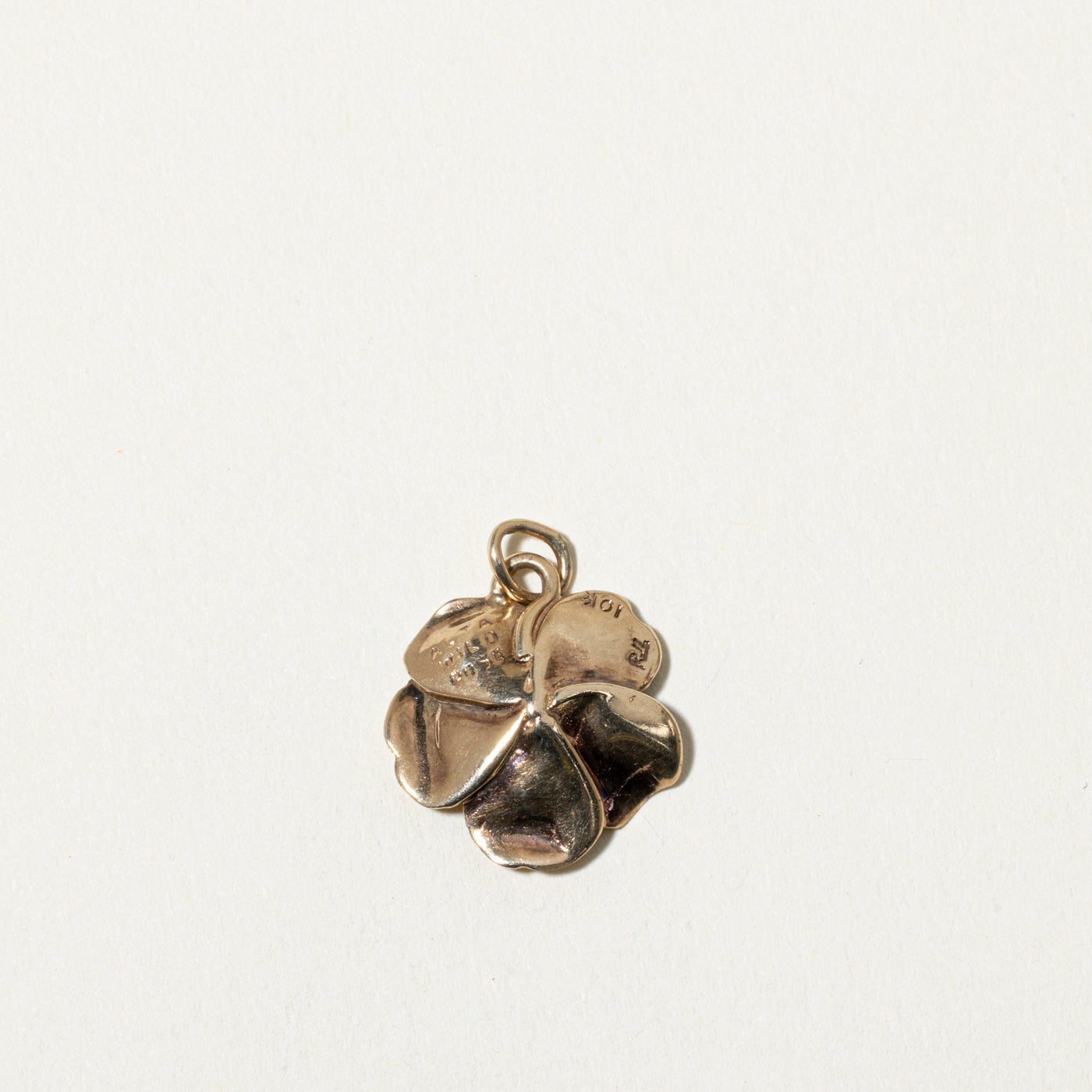 10k Alberta Wild Rose Flower Charm