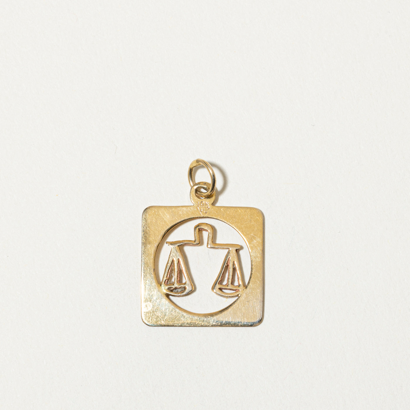 10k Libra Zodiac Pendant