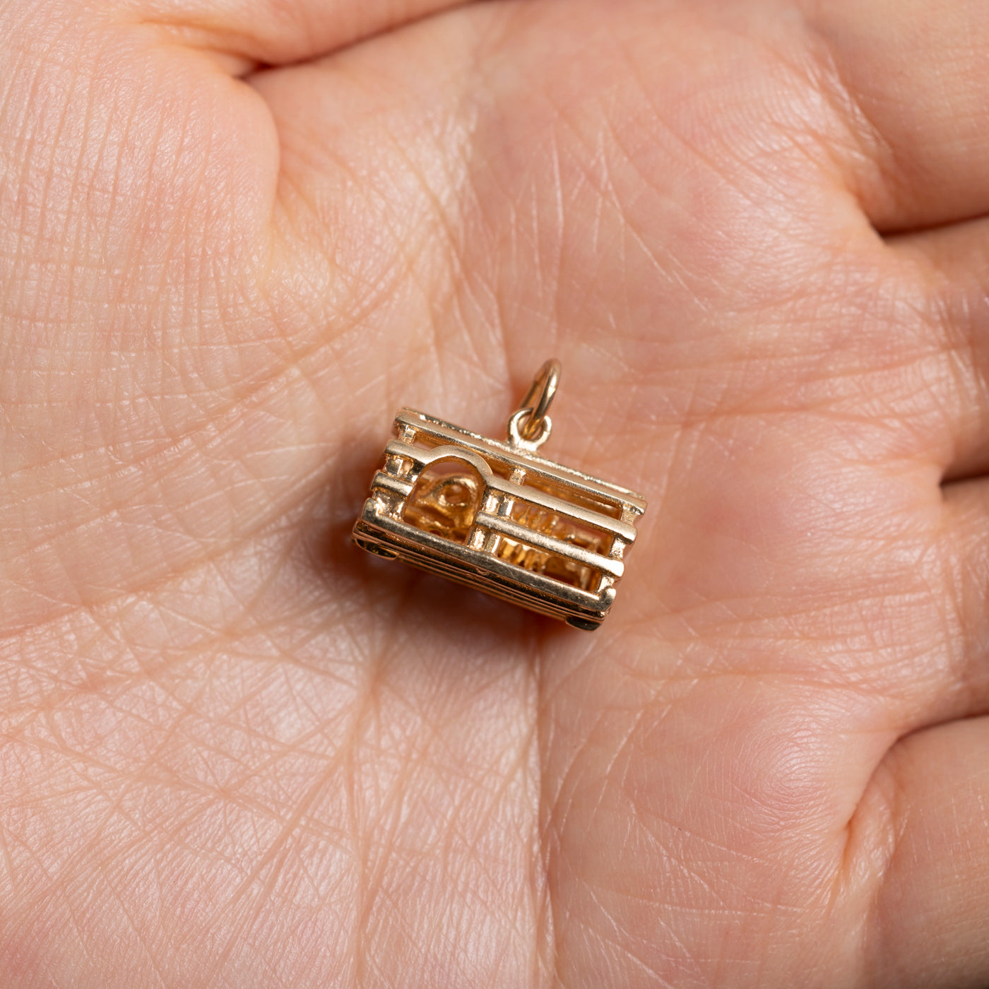 10k Lobster Cage Charm