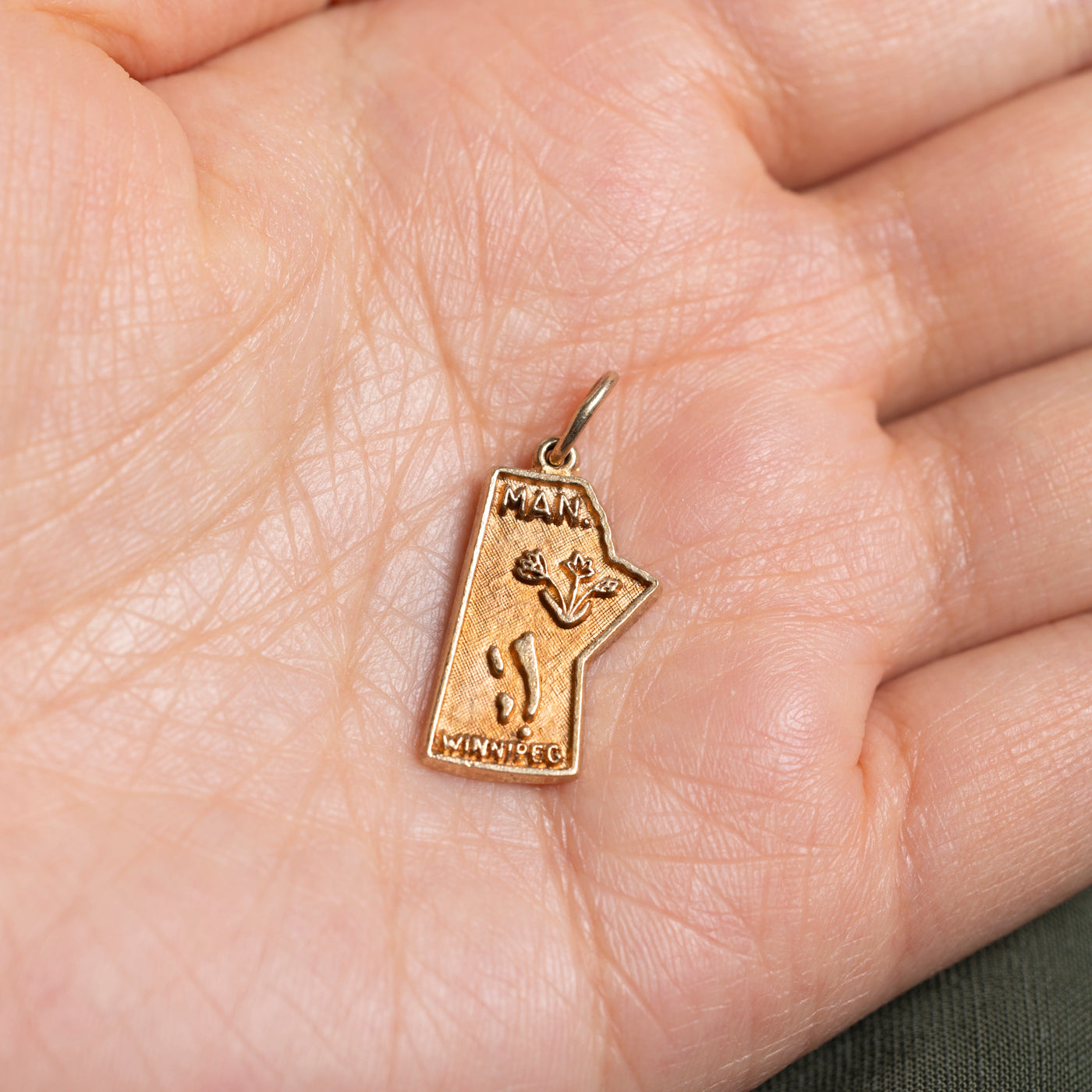 10k Manitoba Map Charm