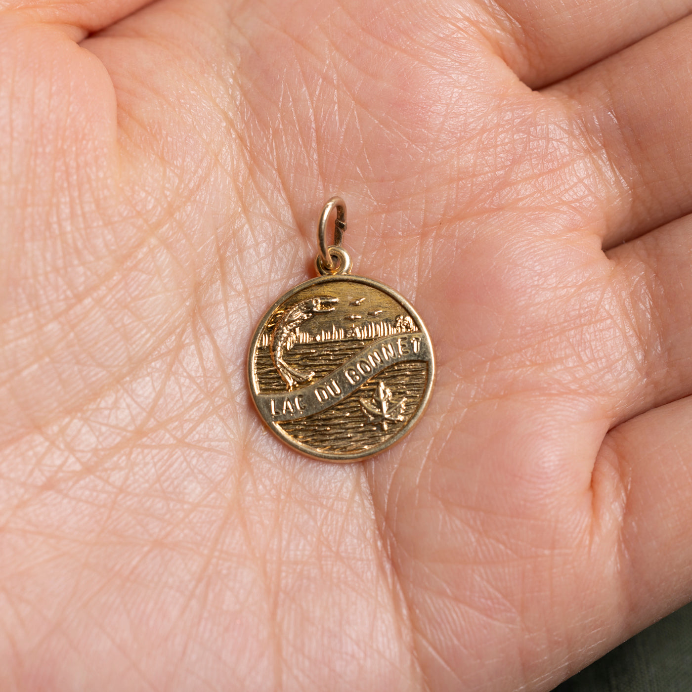 10k "Lac du Bonnet" Engraved Pendant