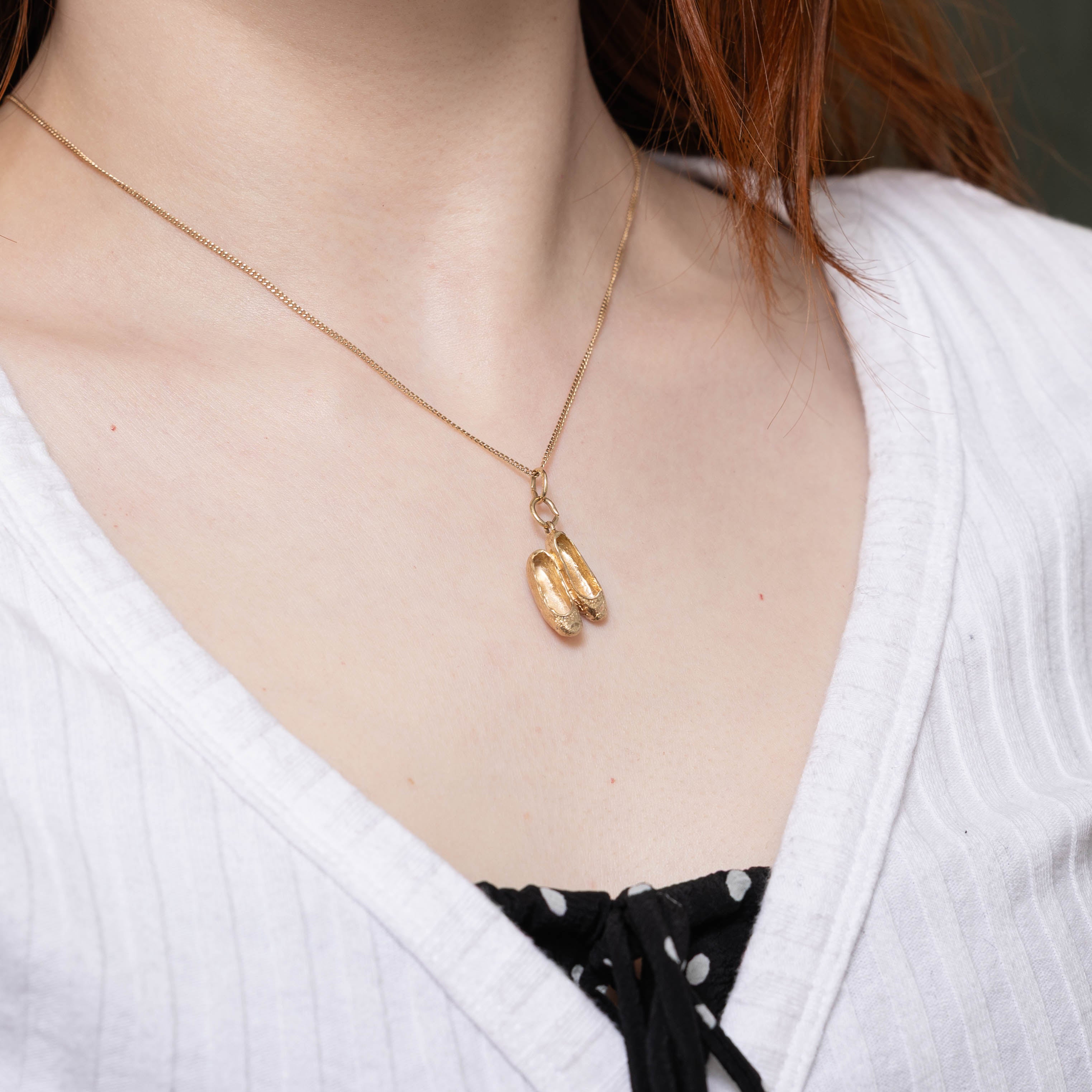 10k Ballet Slippers Charm