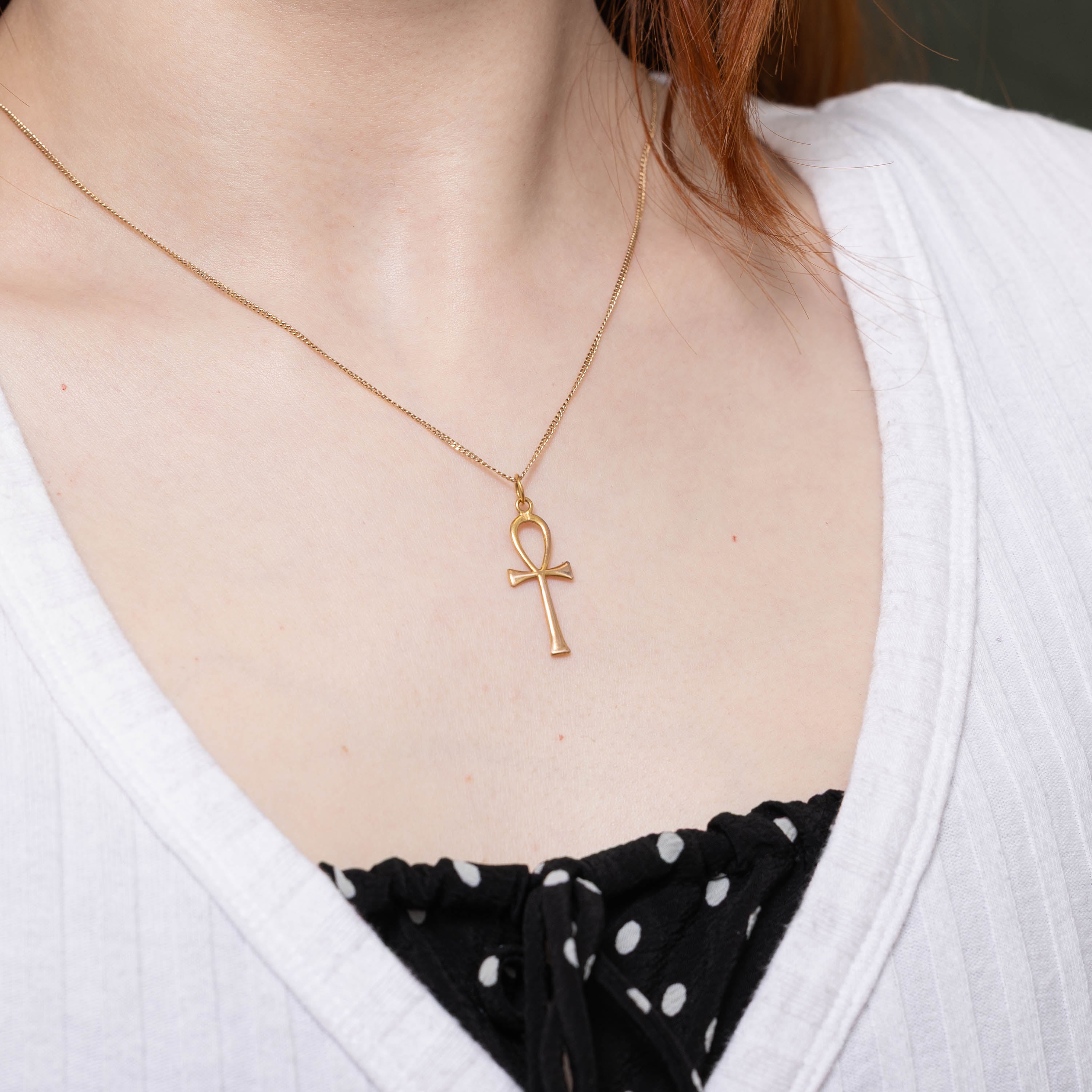 18k Yellow Gold Ankh Pendant