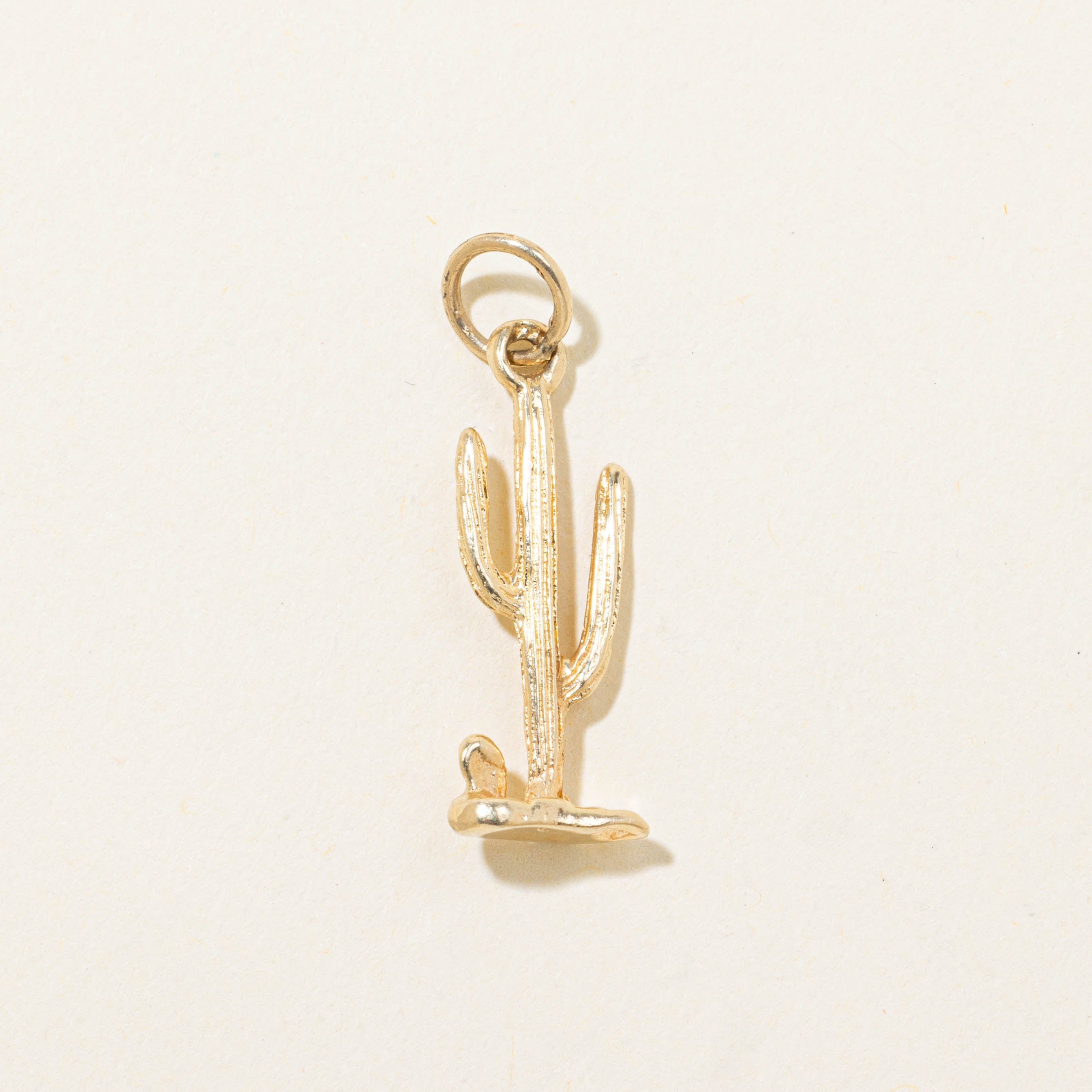 14k Cactus Charm