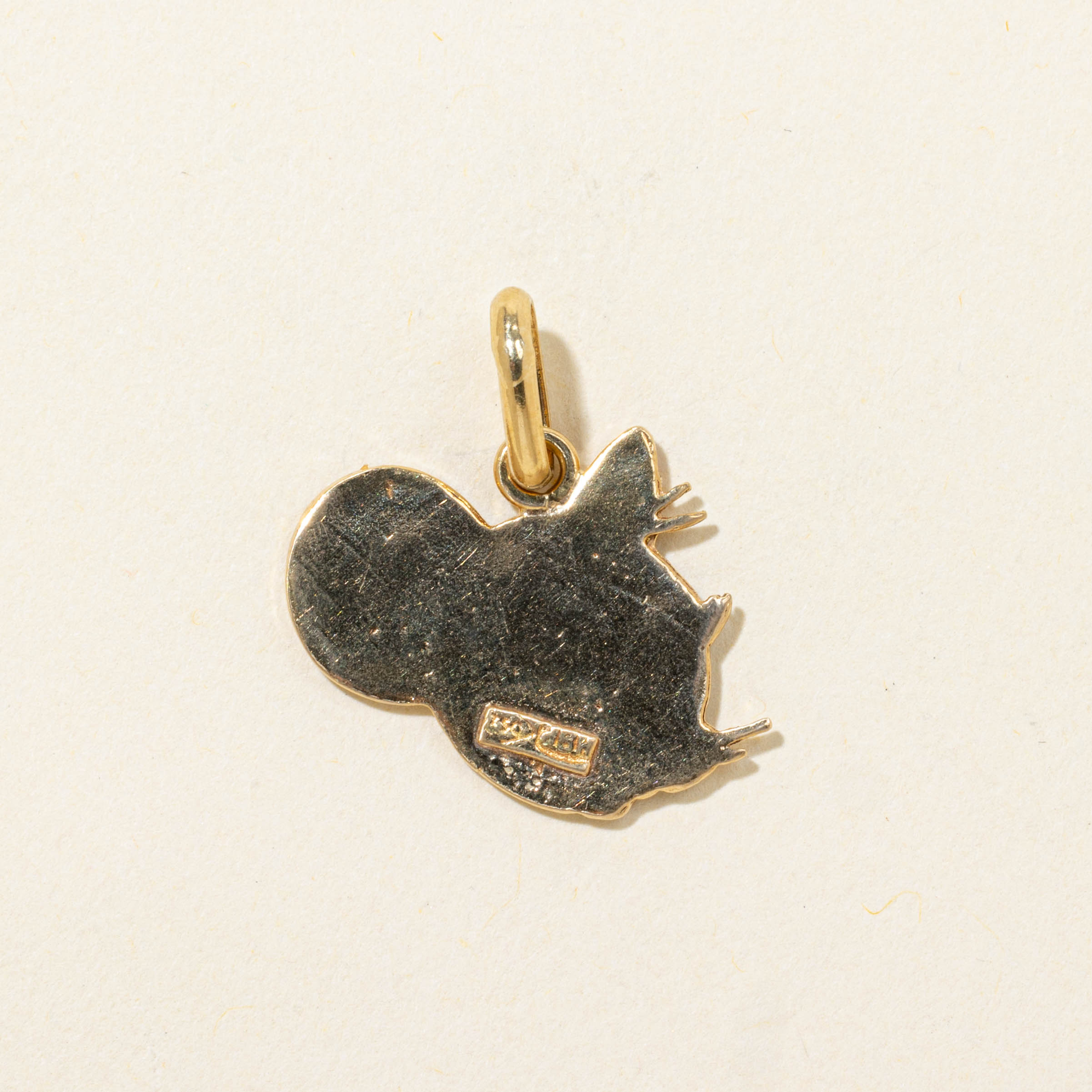 18k Enamel Jerry Mouse Pendant
