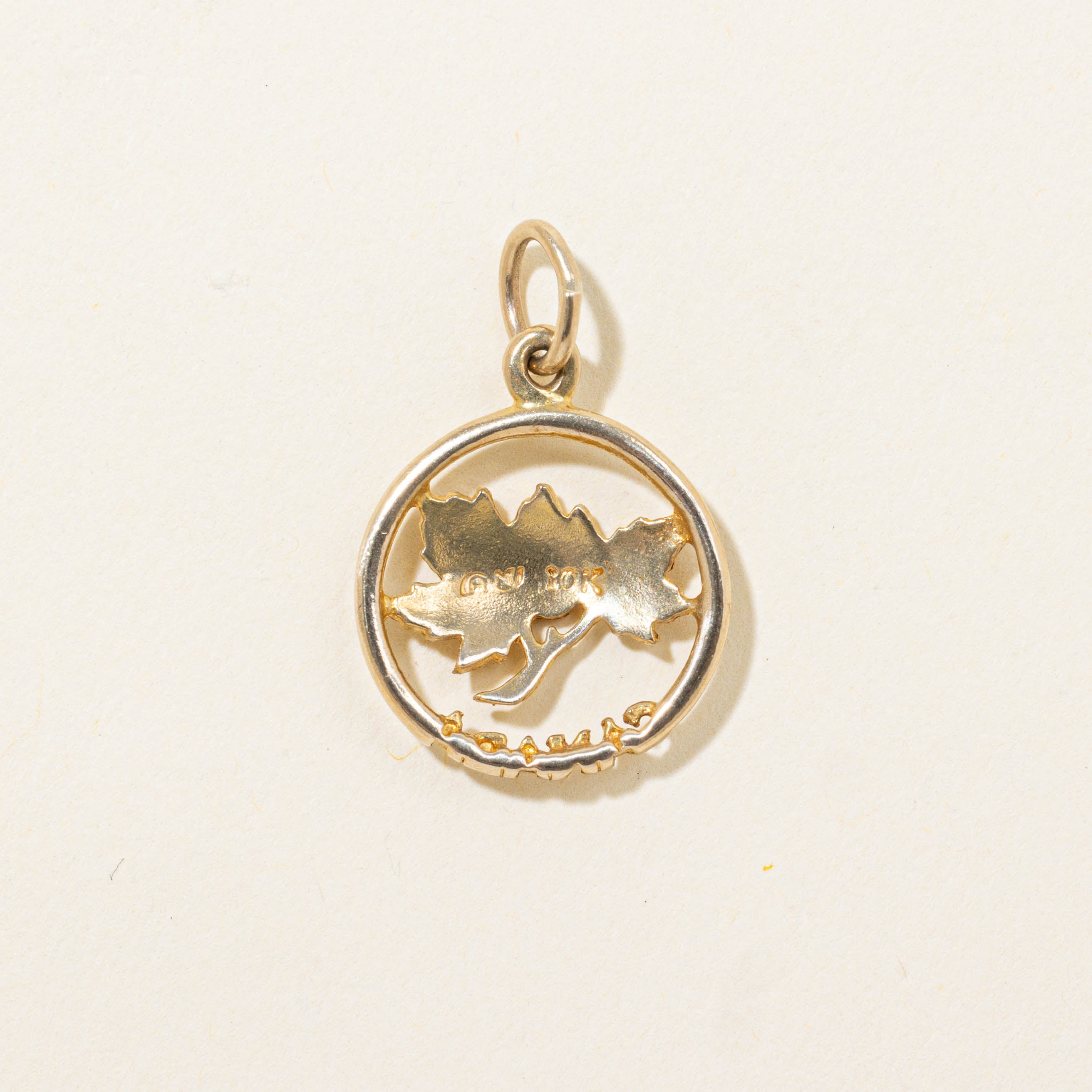 10k Maple Leaf Canada Pendant