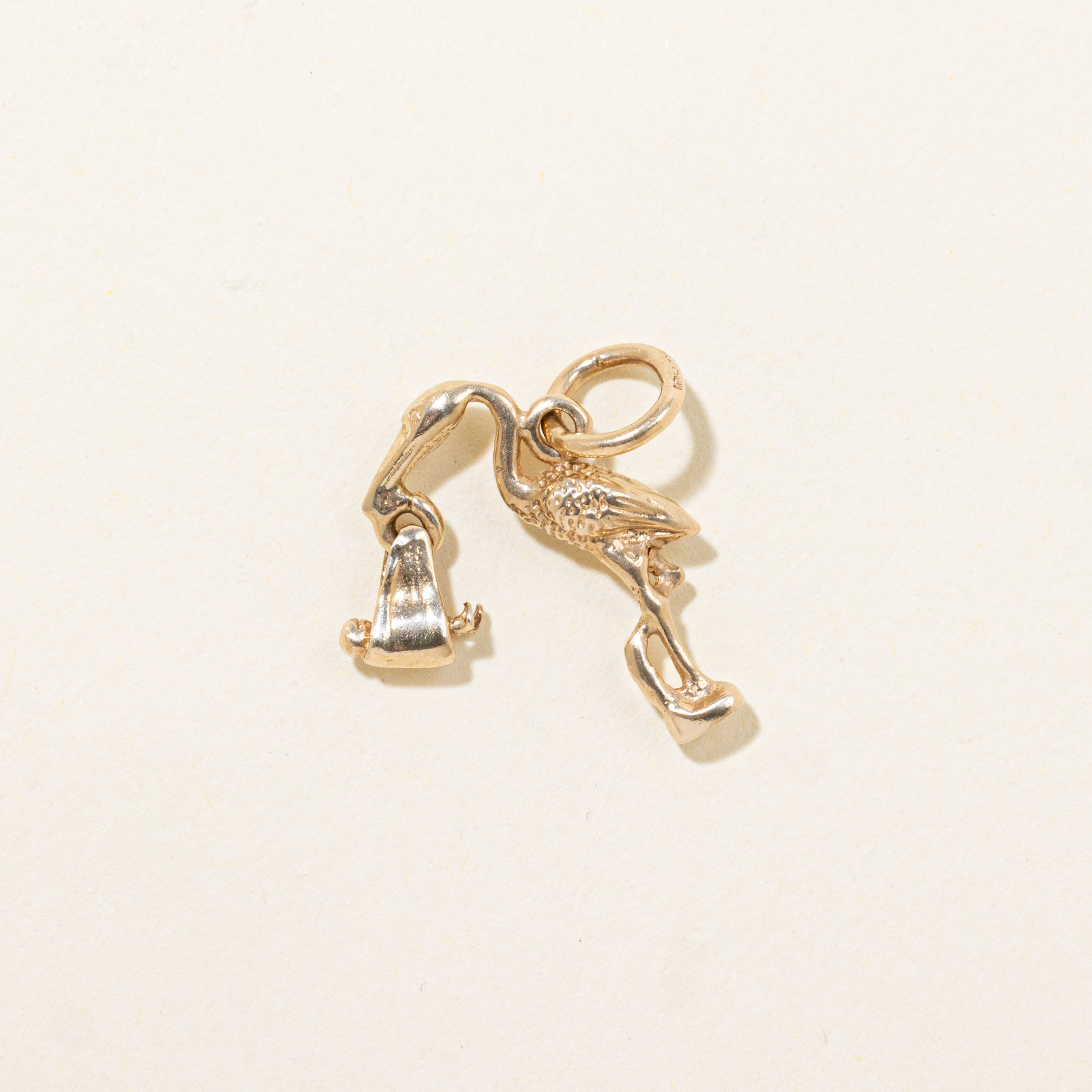 10k Stork & Baby Charm