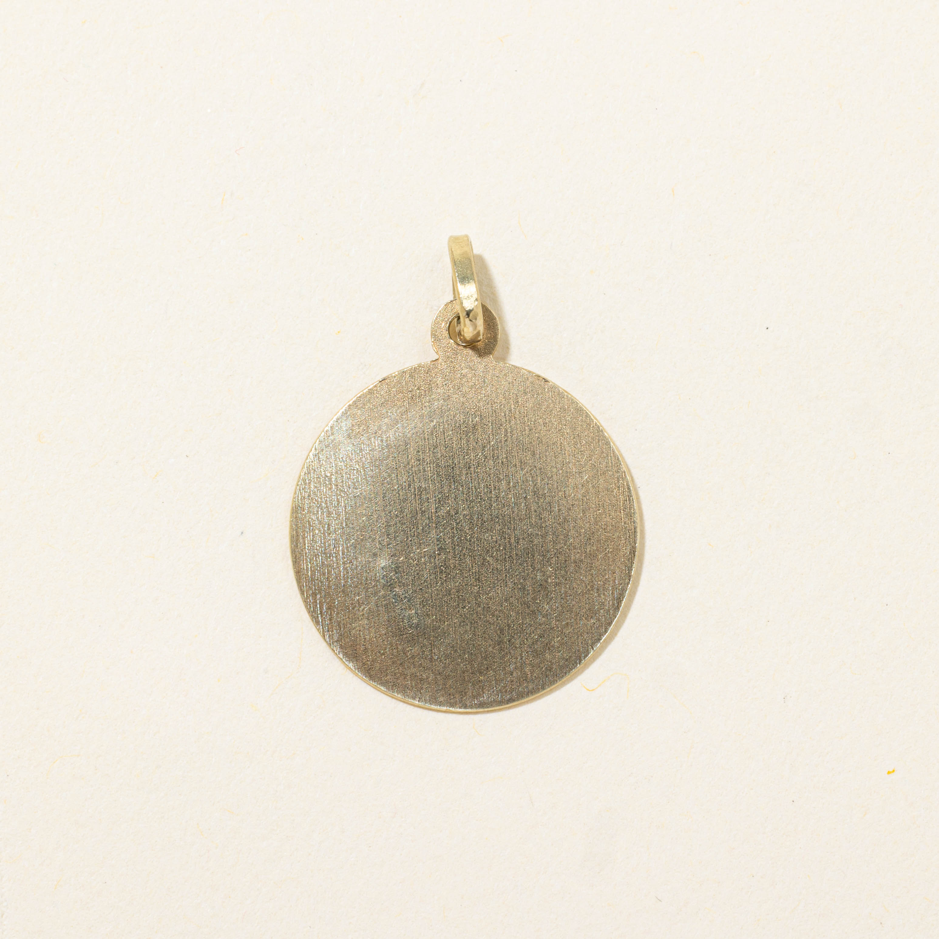 14k Finland Map Circle Pendant