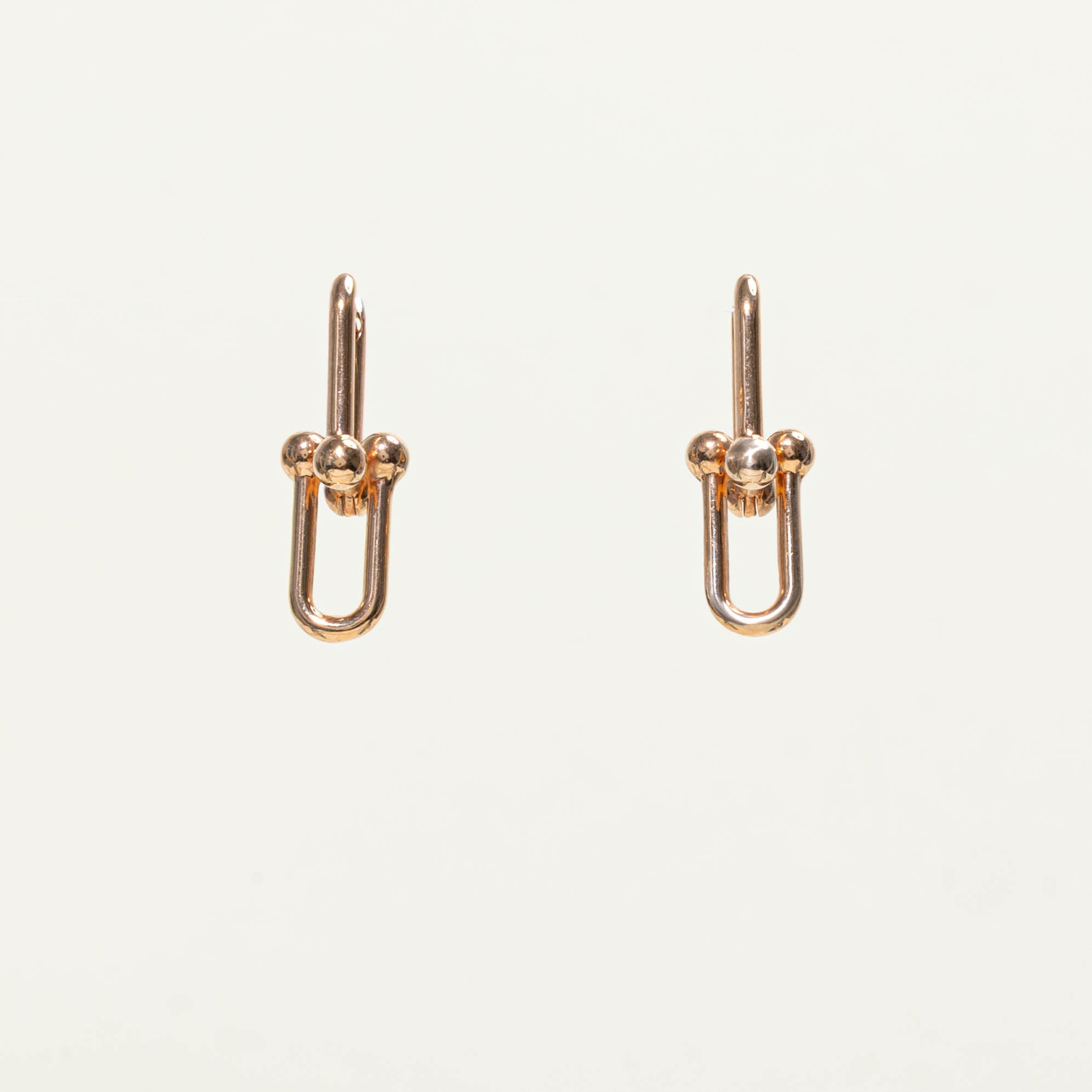 18k Yellow Gold Paperclip Earrings