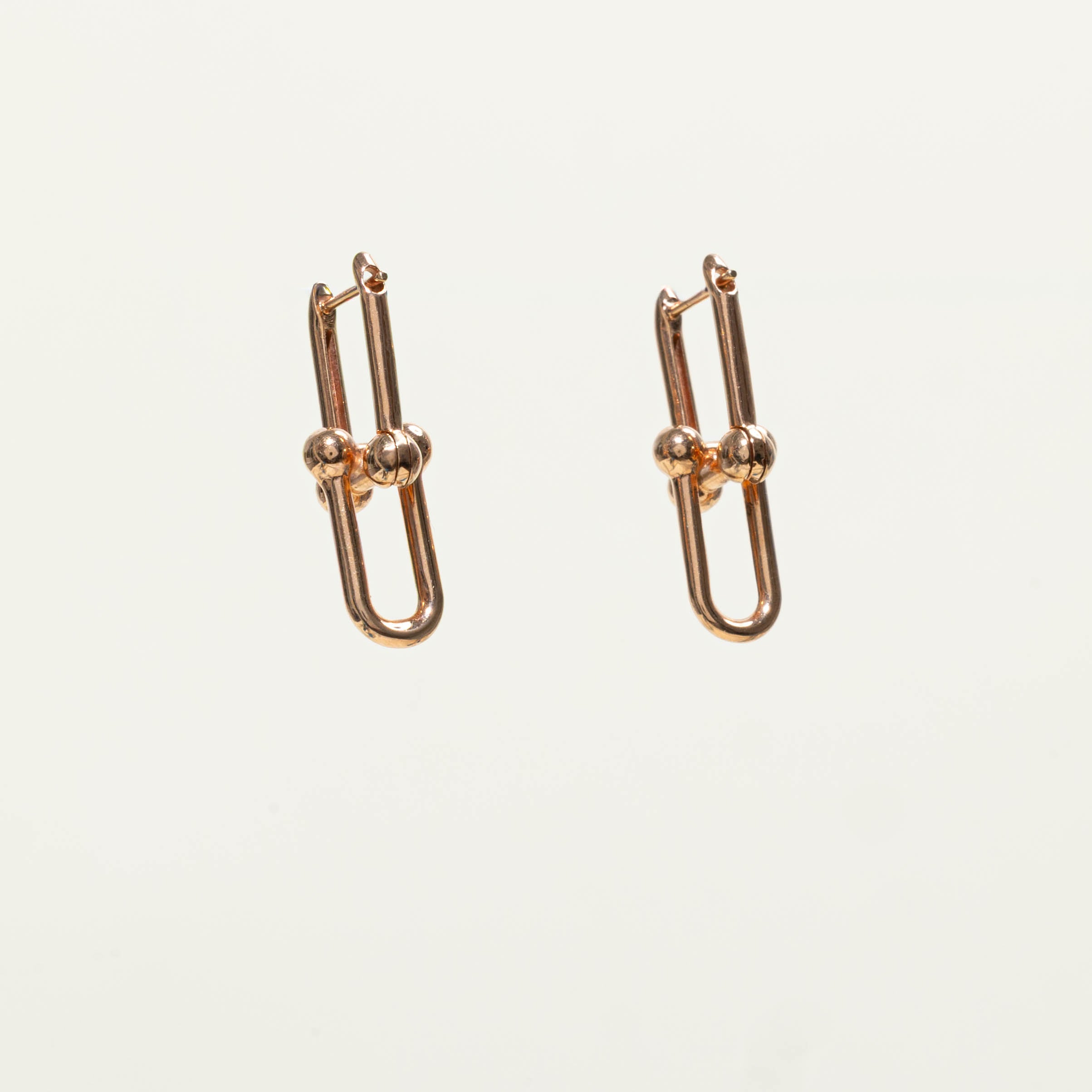 18k Yellow Gold Paperclip Earrings