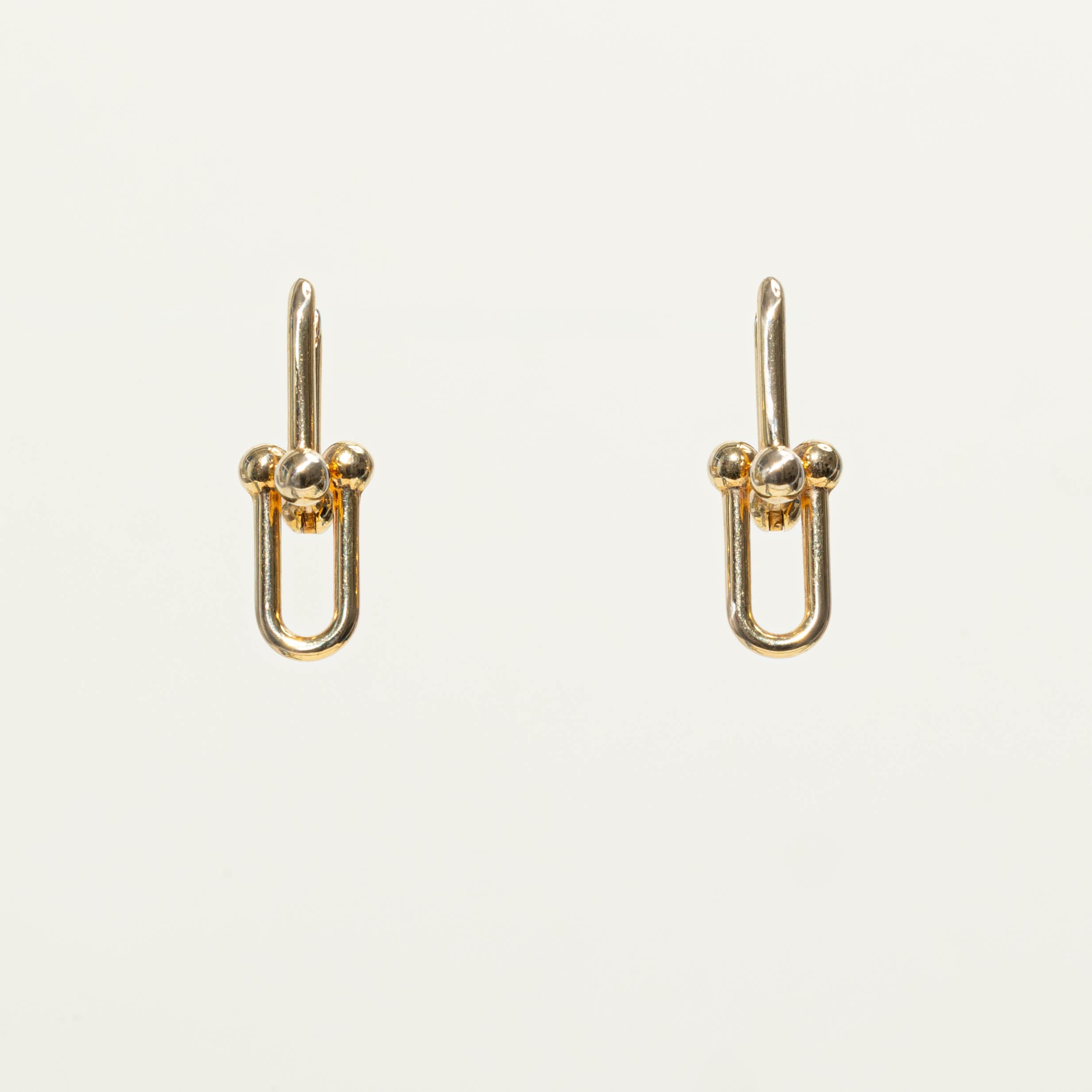18k Yellow Gold Paperclip Earrings