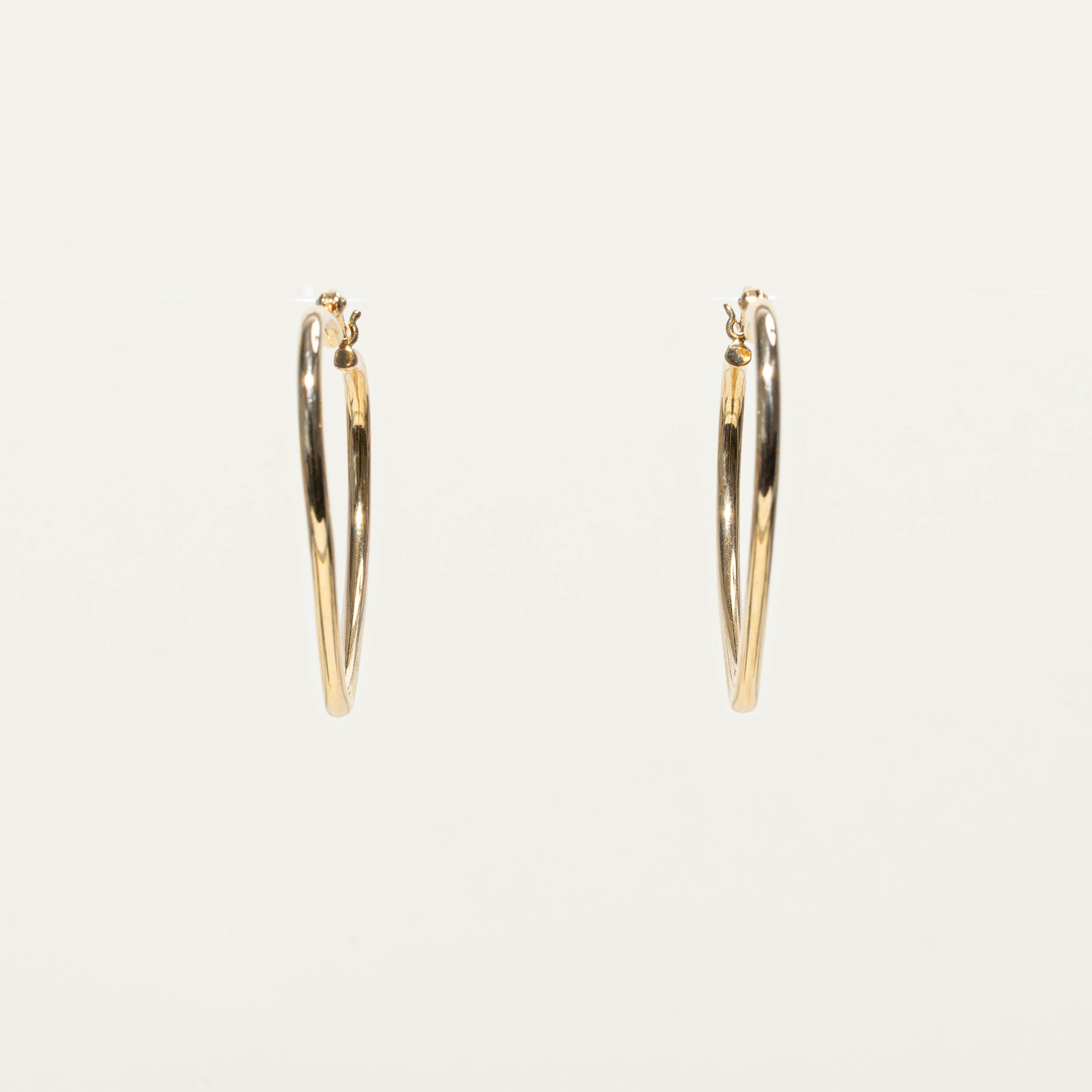 14k Heart Shaped Hoop Earrings