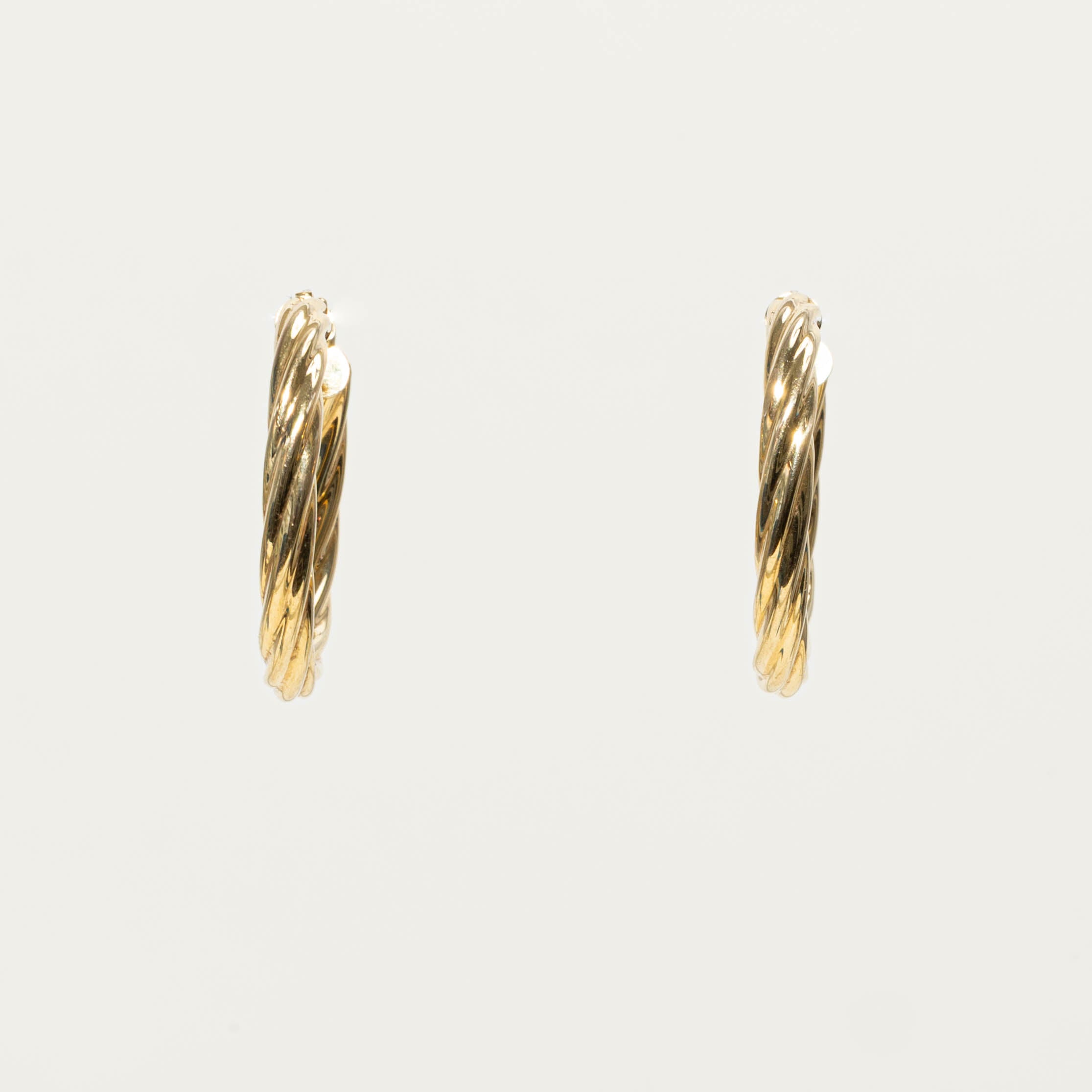 Italian Rope Hoop Earrings