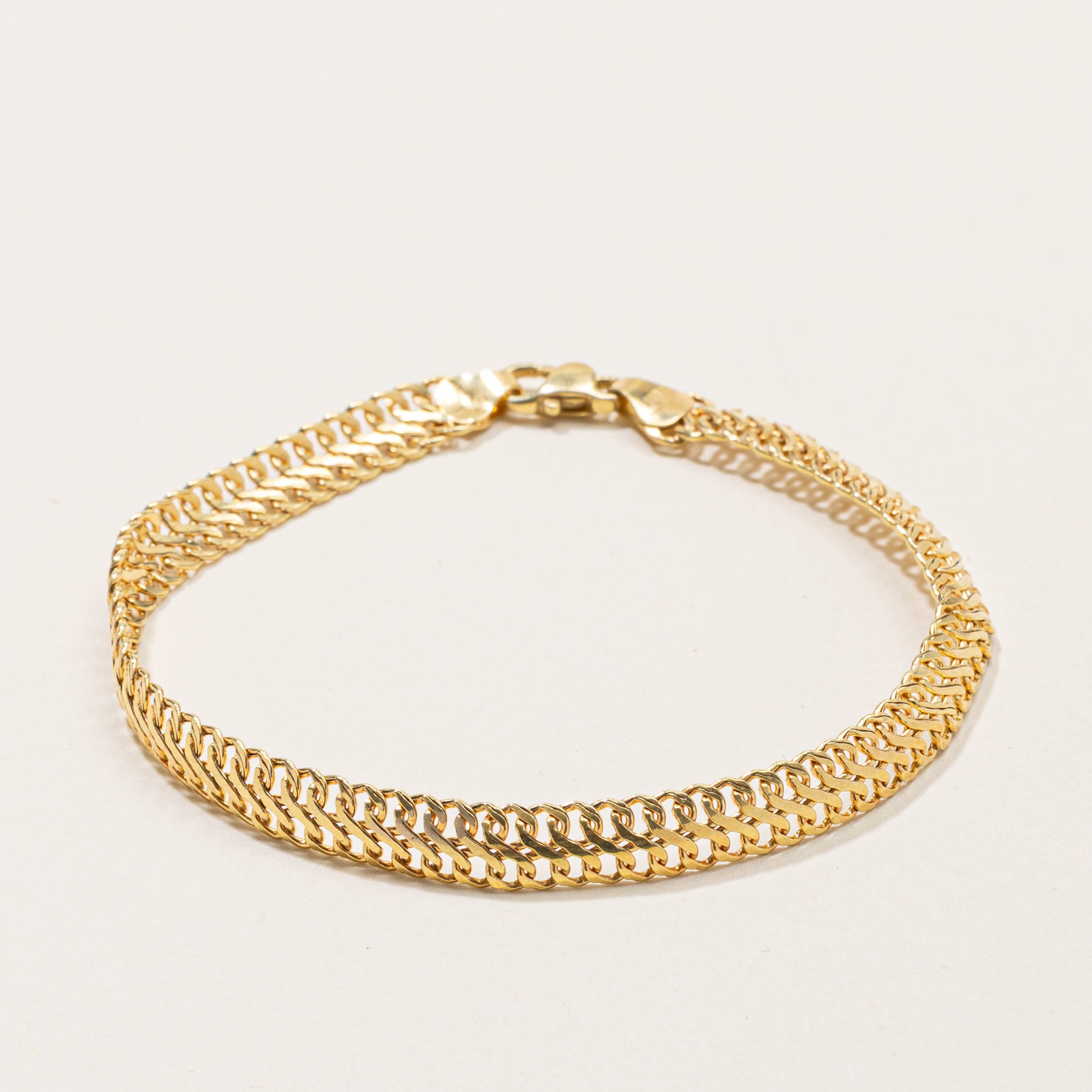 Italian 14k Double Link Chain Bracelet