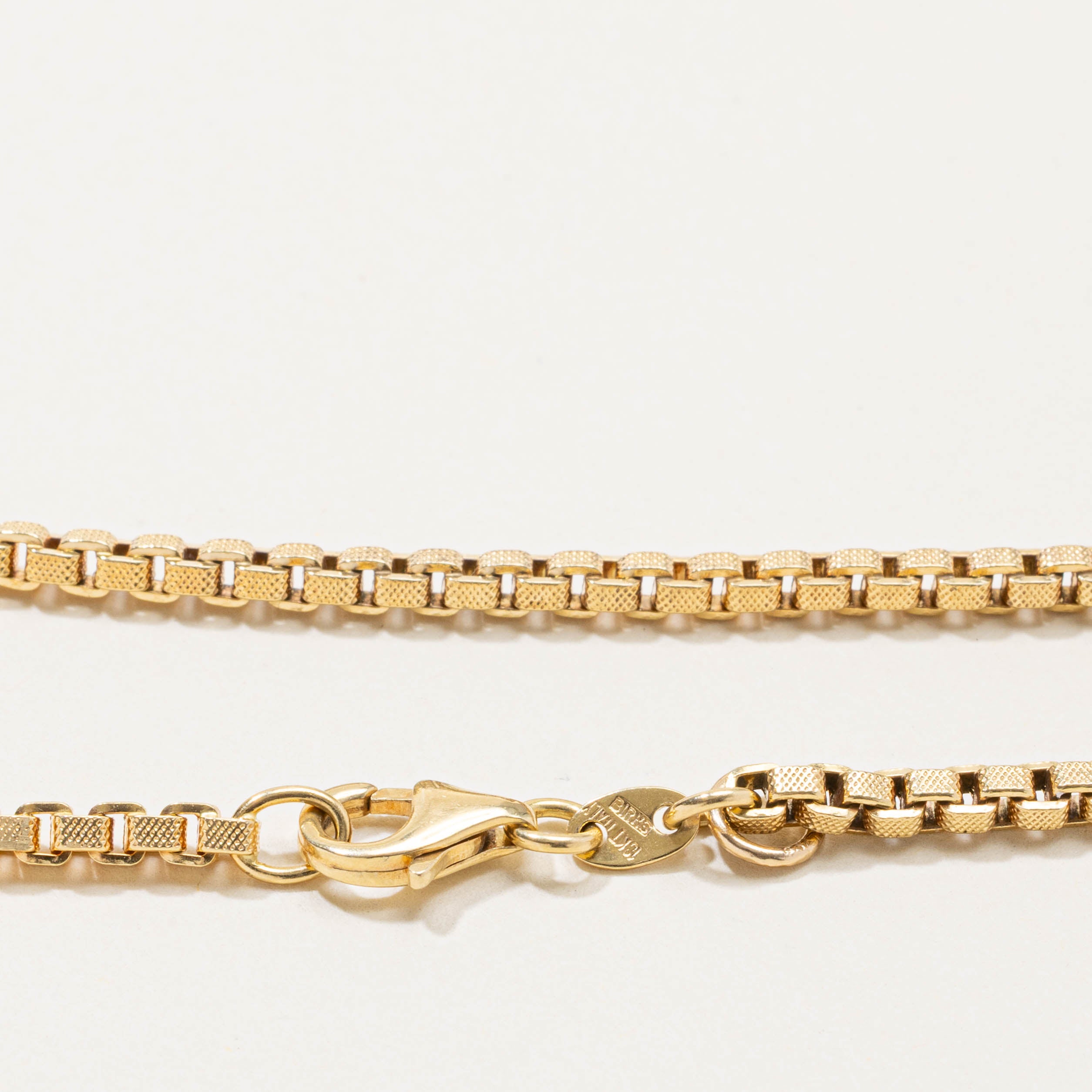 ‘Birks’ Italian 18k Box Chain Bracelet | 2.80mm | 7"