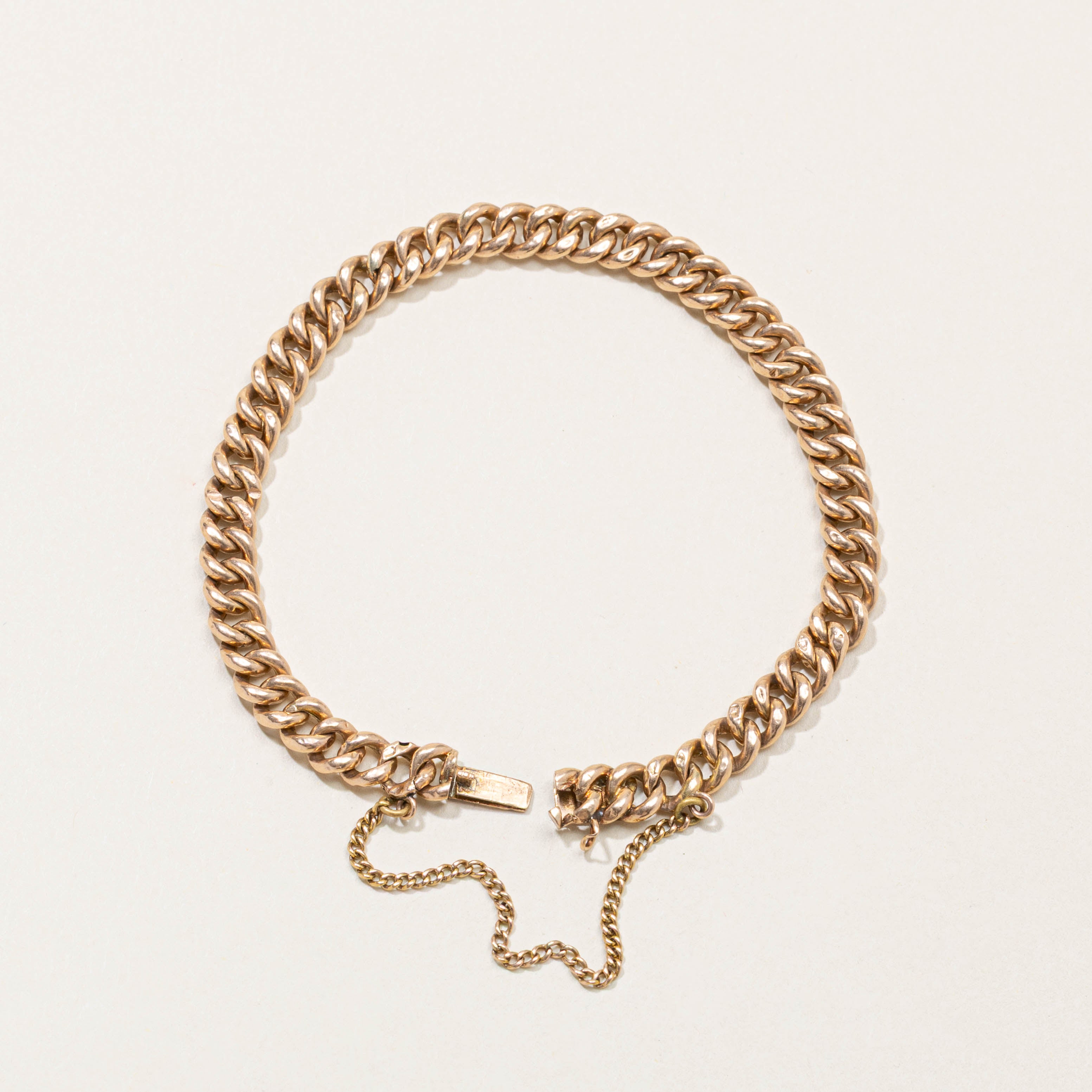 14k Curb Link Chain Bracelet | 5.75mm | 7"