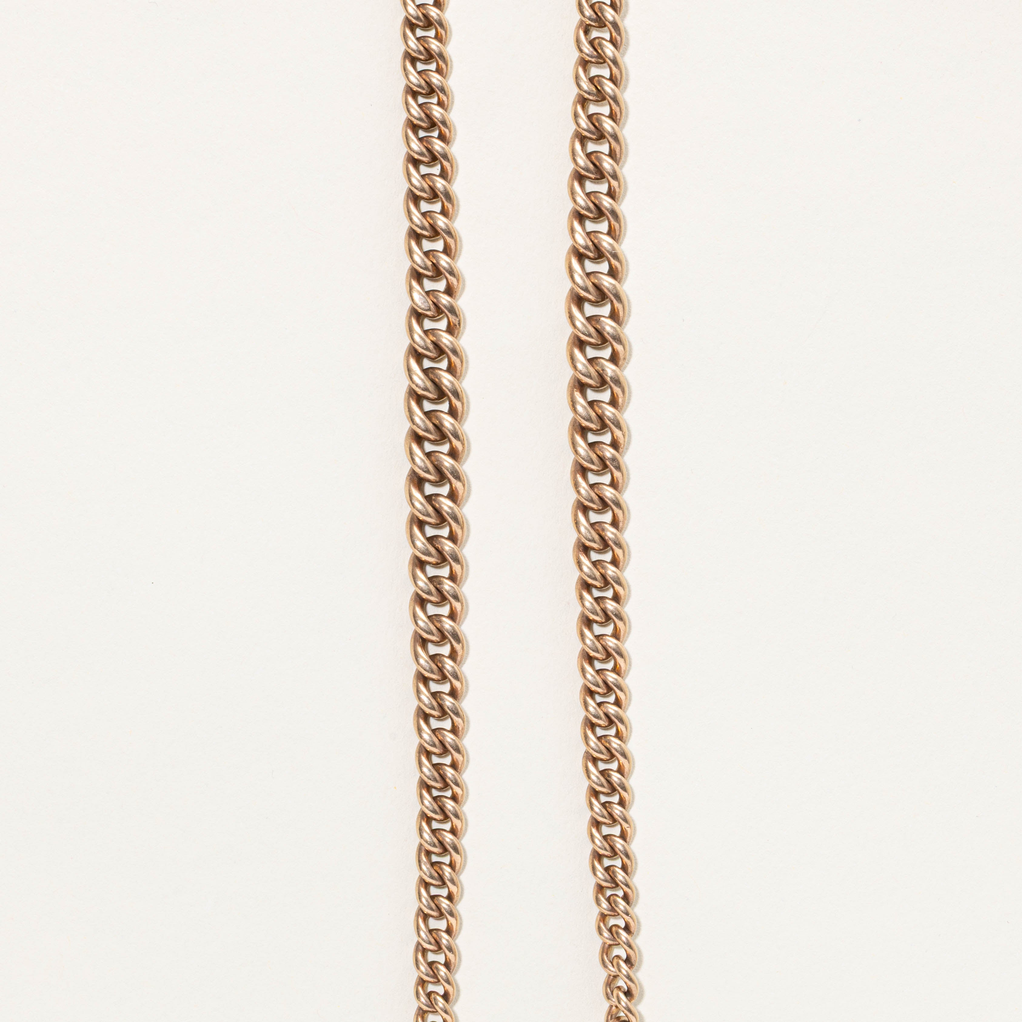 1914 Birmingham 9k Rose Gold Watch Chain | 16"