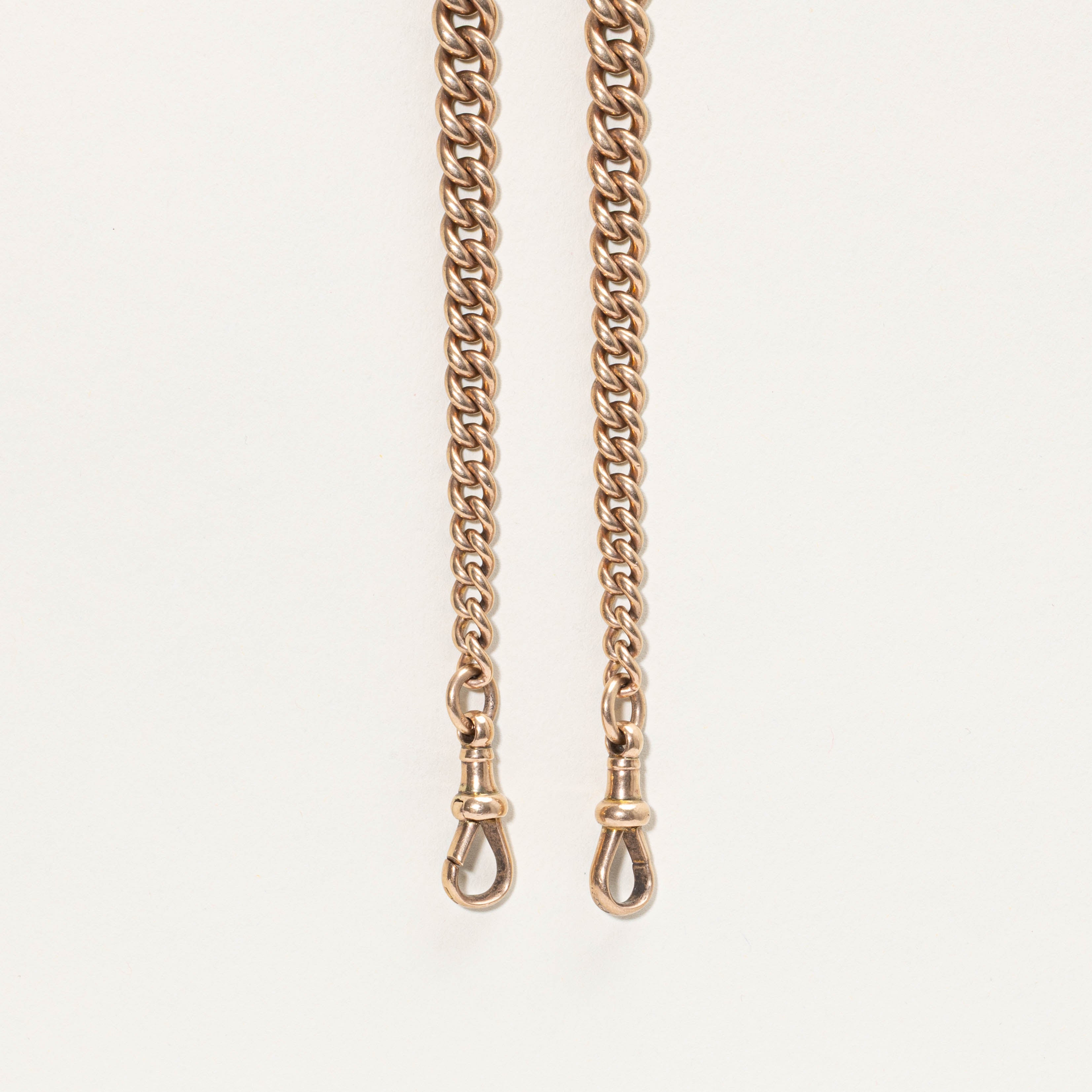1914 Birmingham 9k Rose Gold Watch Chain | 16"