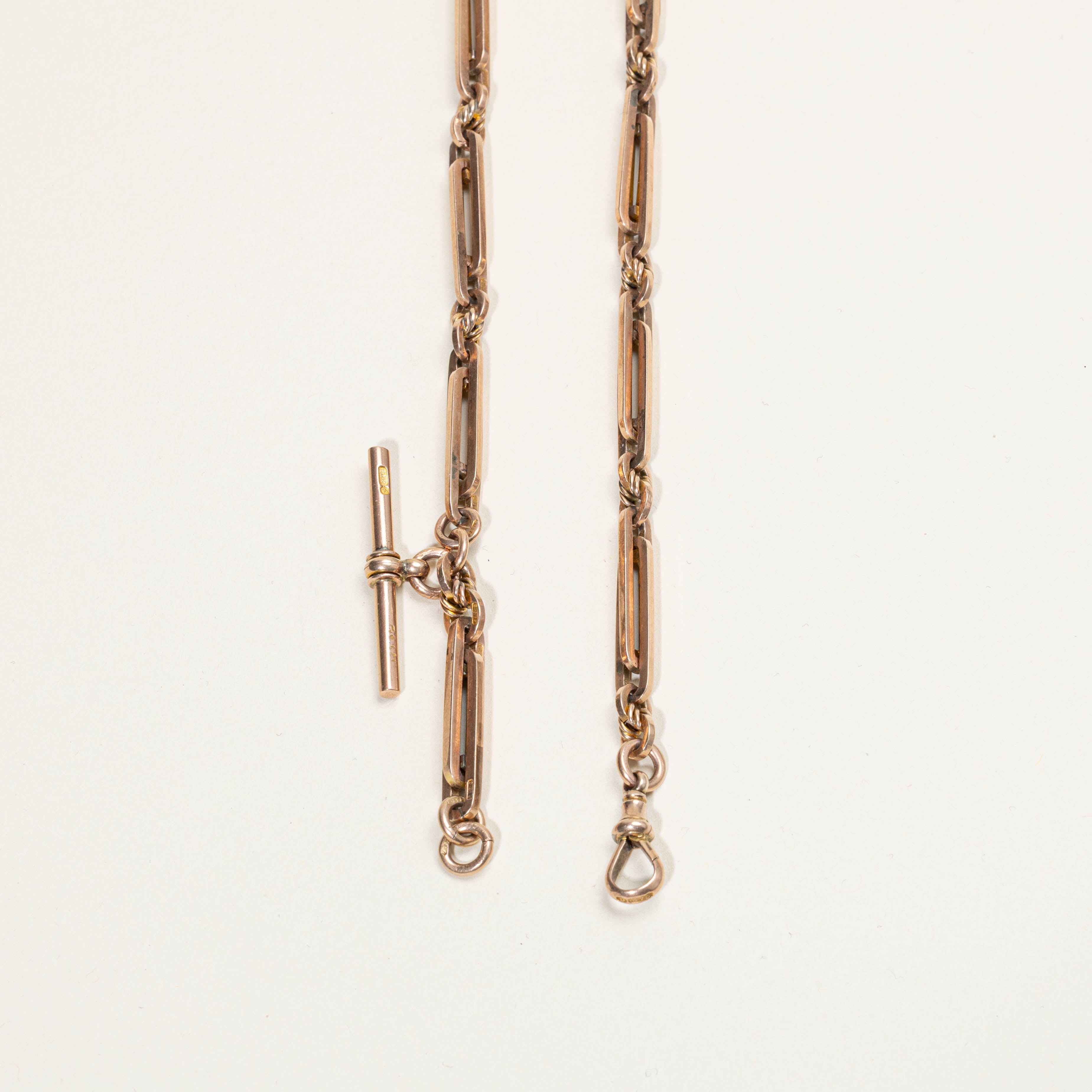9k Rose Gold Watch Chain | 13.5"