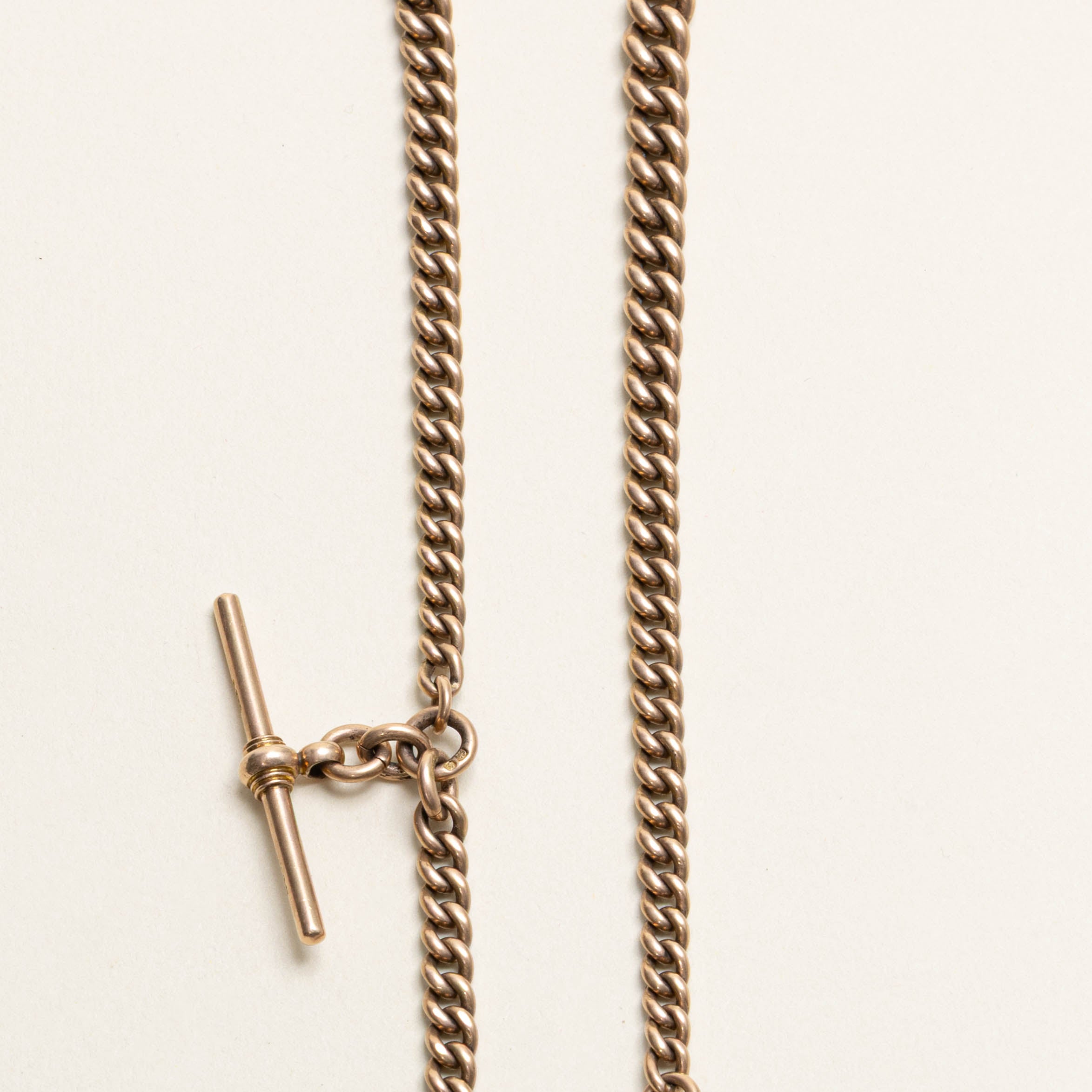 1897 Birmingham 9k T-Bar Watch Chain | 15"