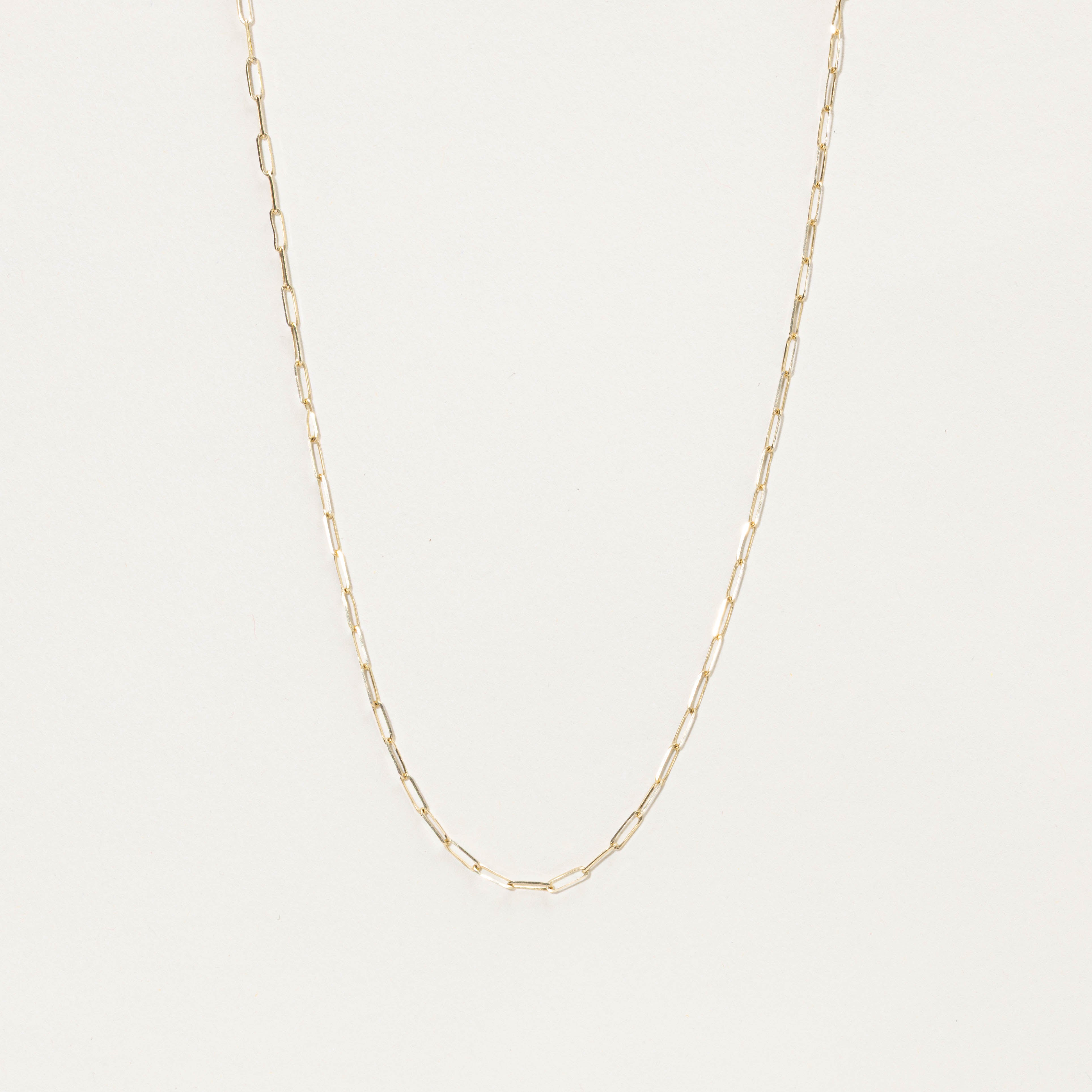 14k Thin Paperclip Chain | 1.90mm | 16"