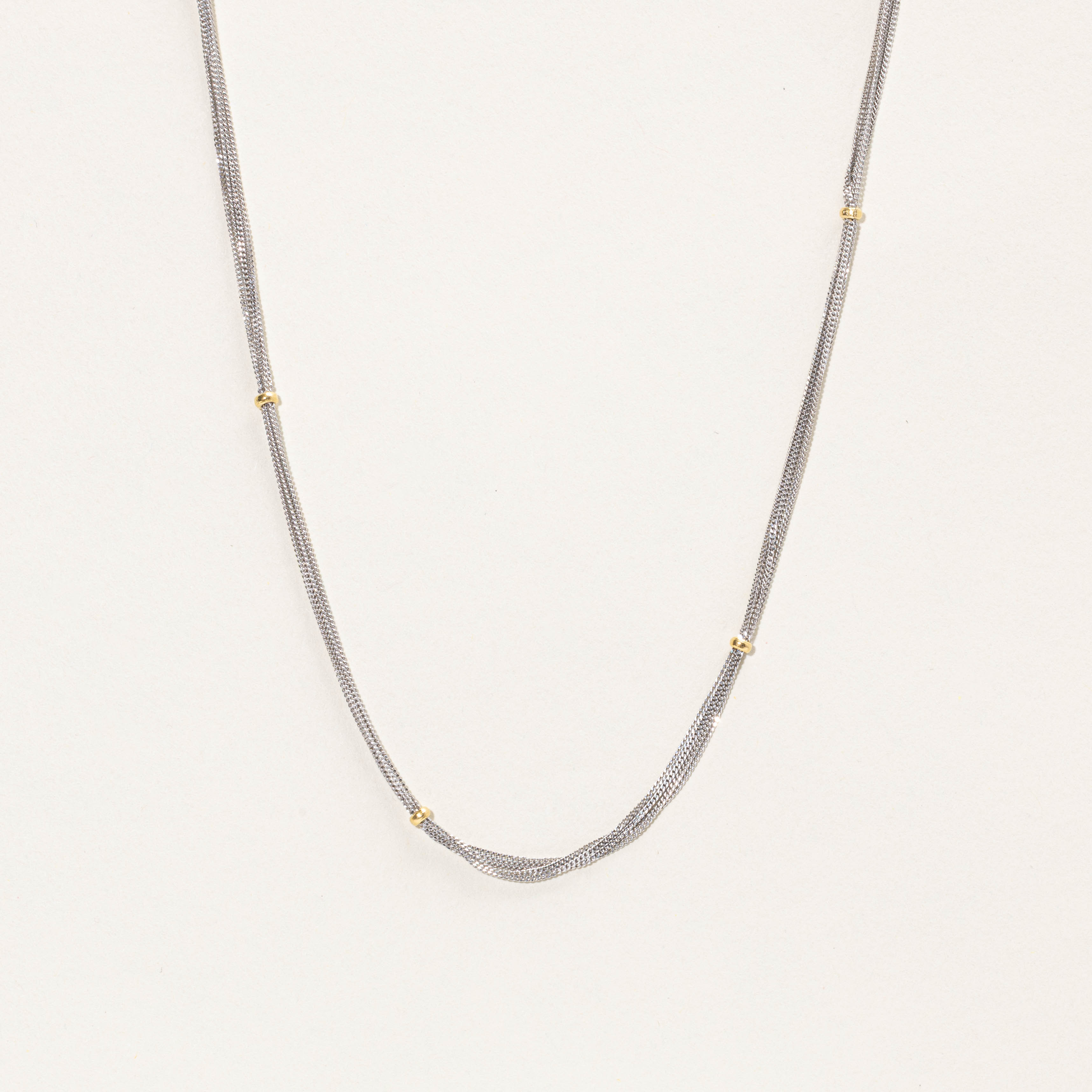 14k Double Satellite Chain Necklace | 3.25mm | 16"
