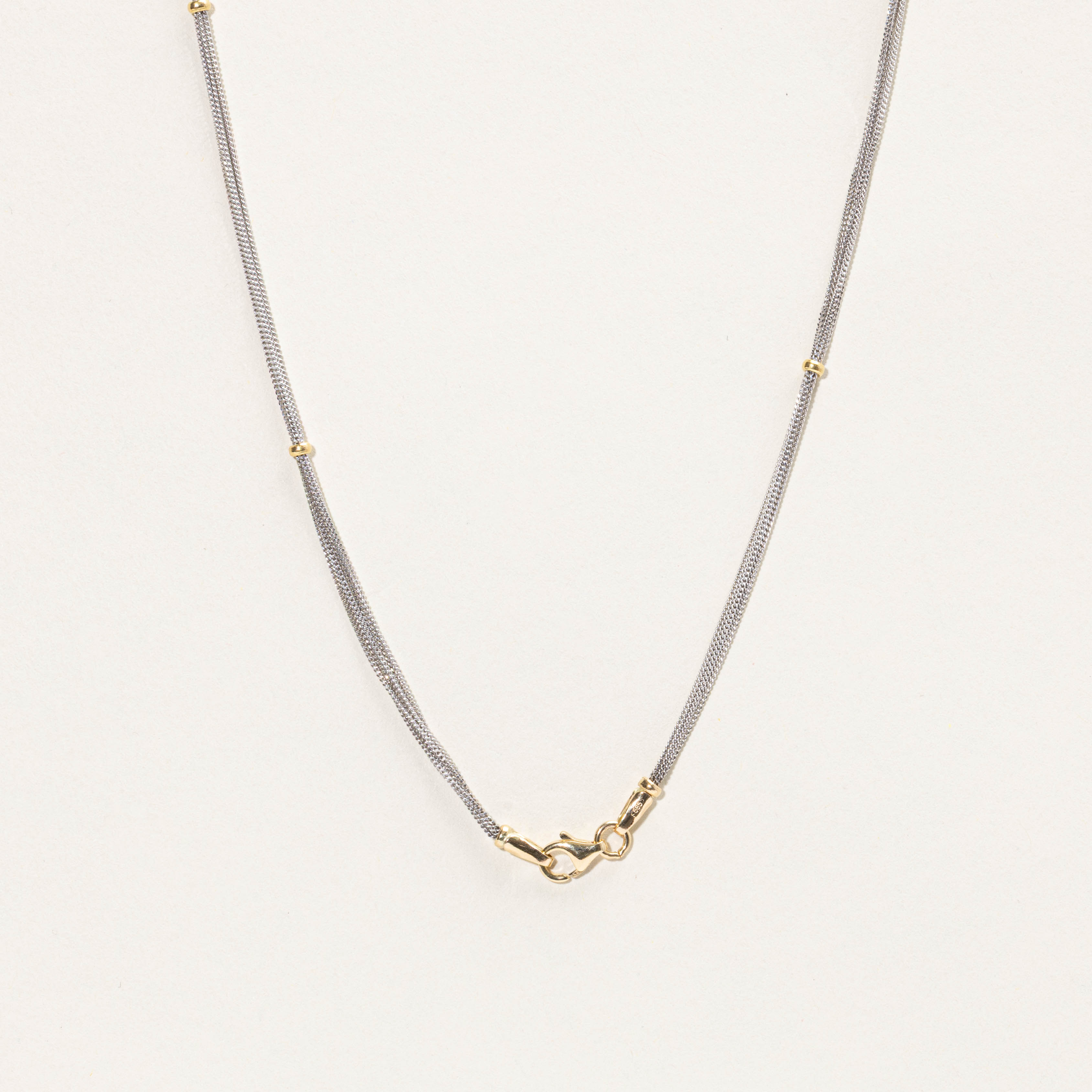 14k Double Satellite Chain Necklace | 3.25mm | 16"