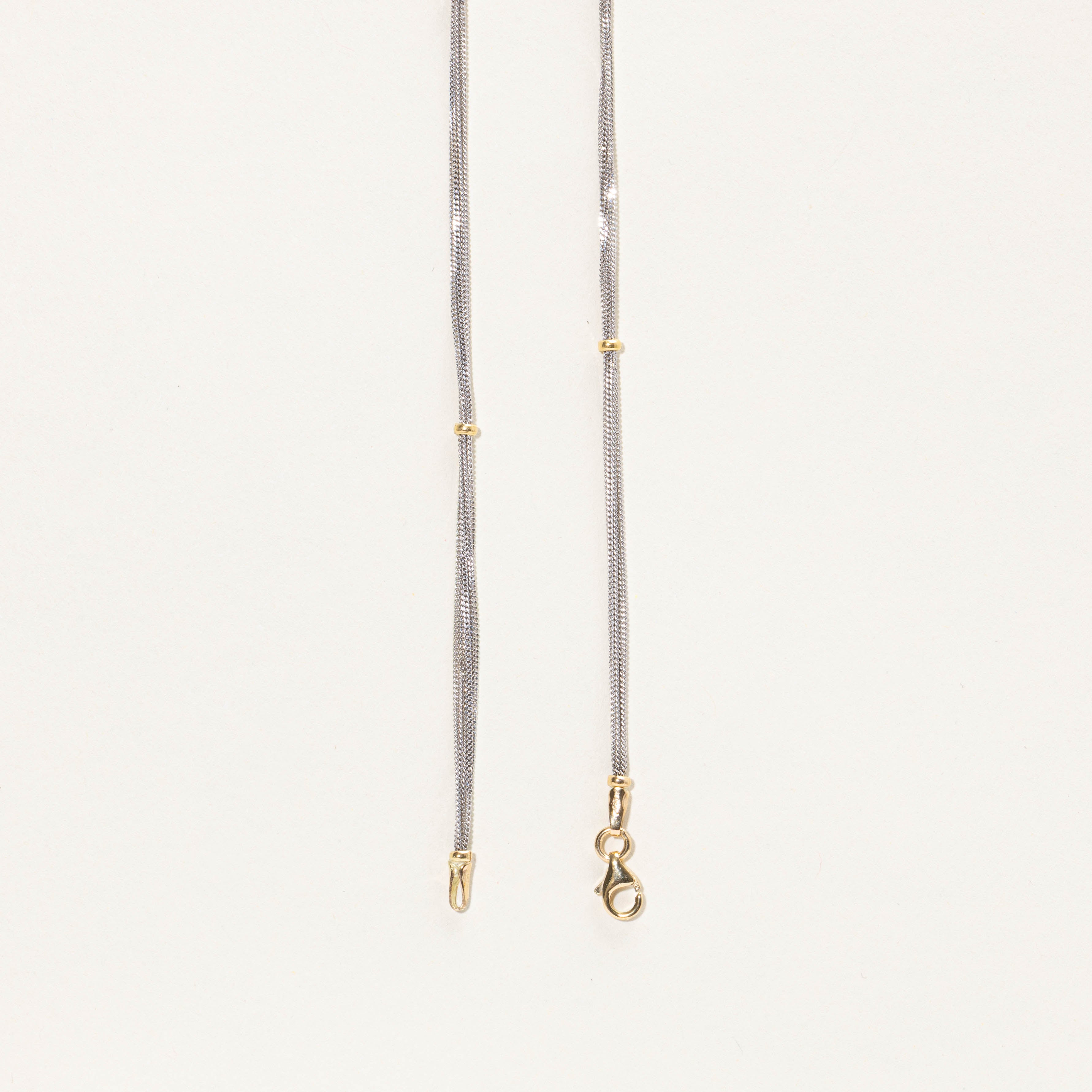 14k Double Satellite Chain Necklace | 3.25mm | 16"