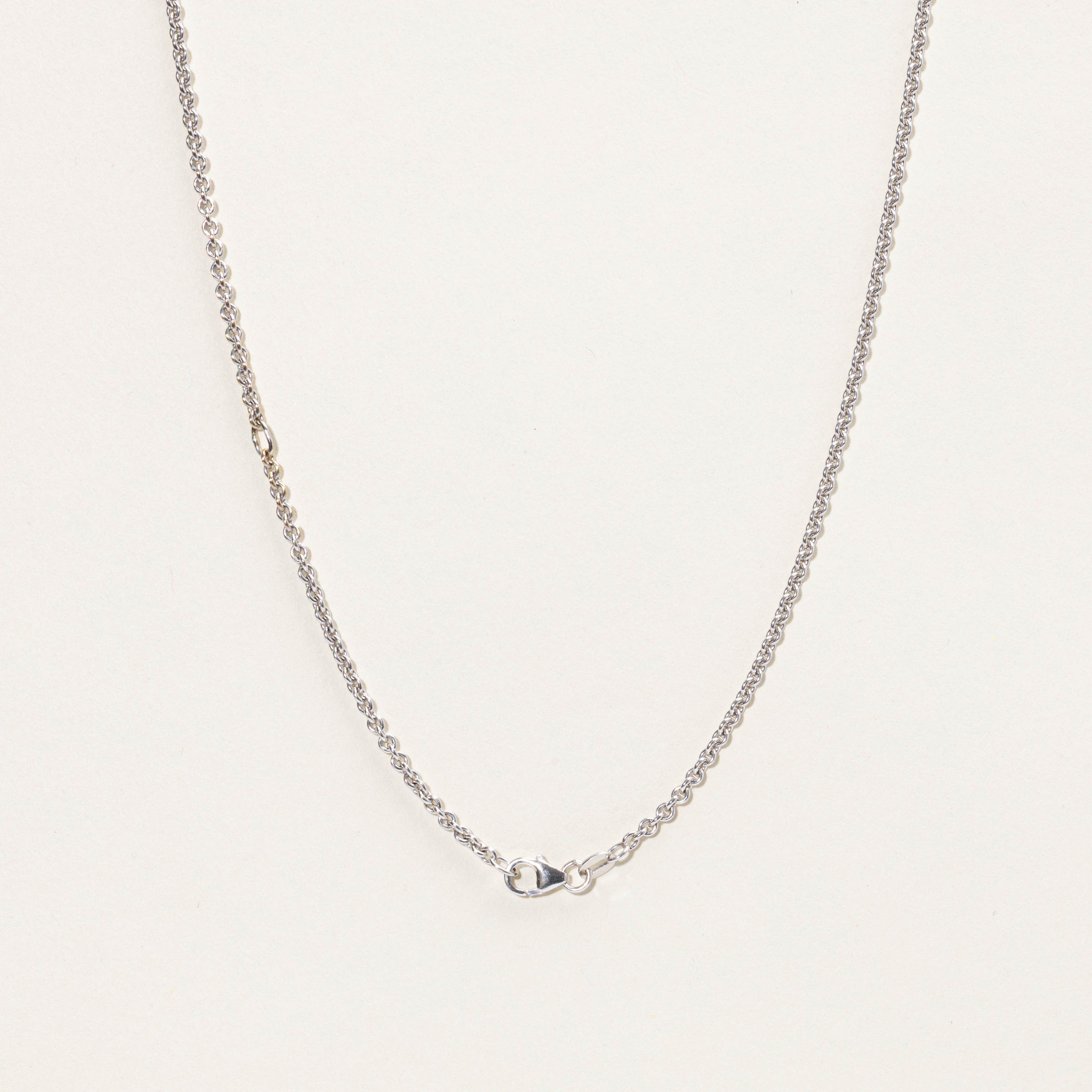 14k White Gold Cable Chain | 2.30mm | 19.5"