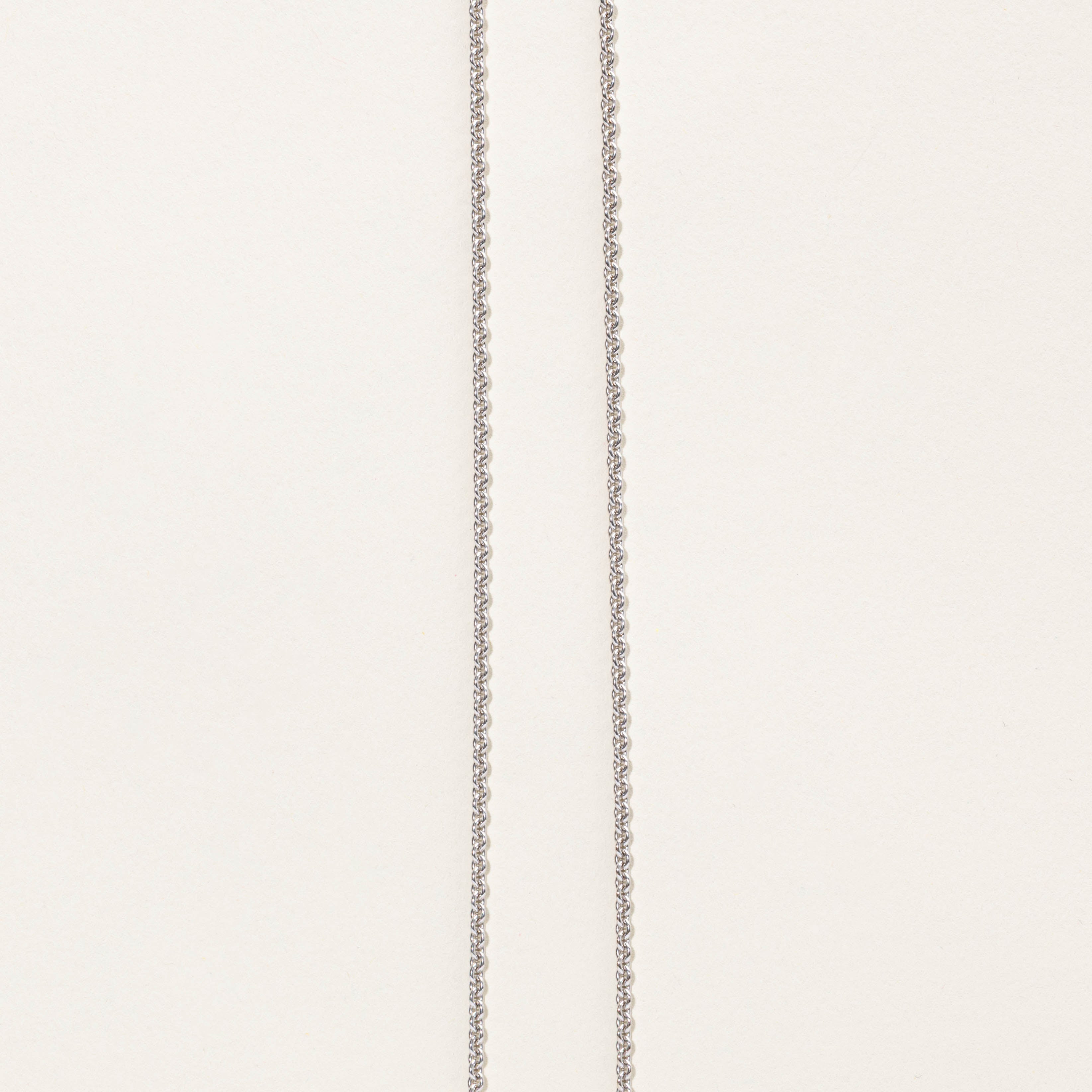 14k White Gold Cable Chain | 2.30mm | 19.5"