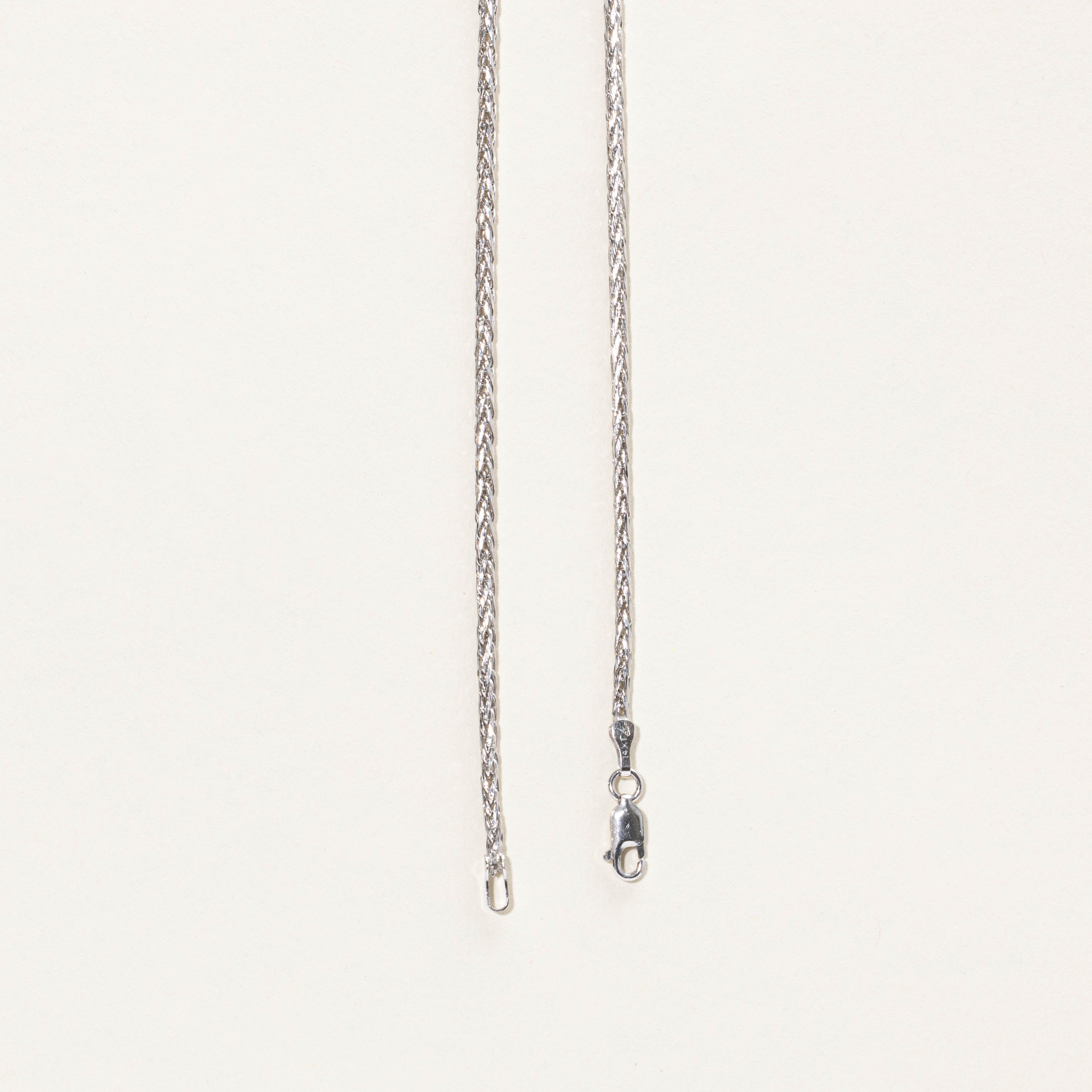14k White Gold Franco Chain | 2.20mm | 18"