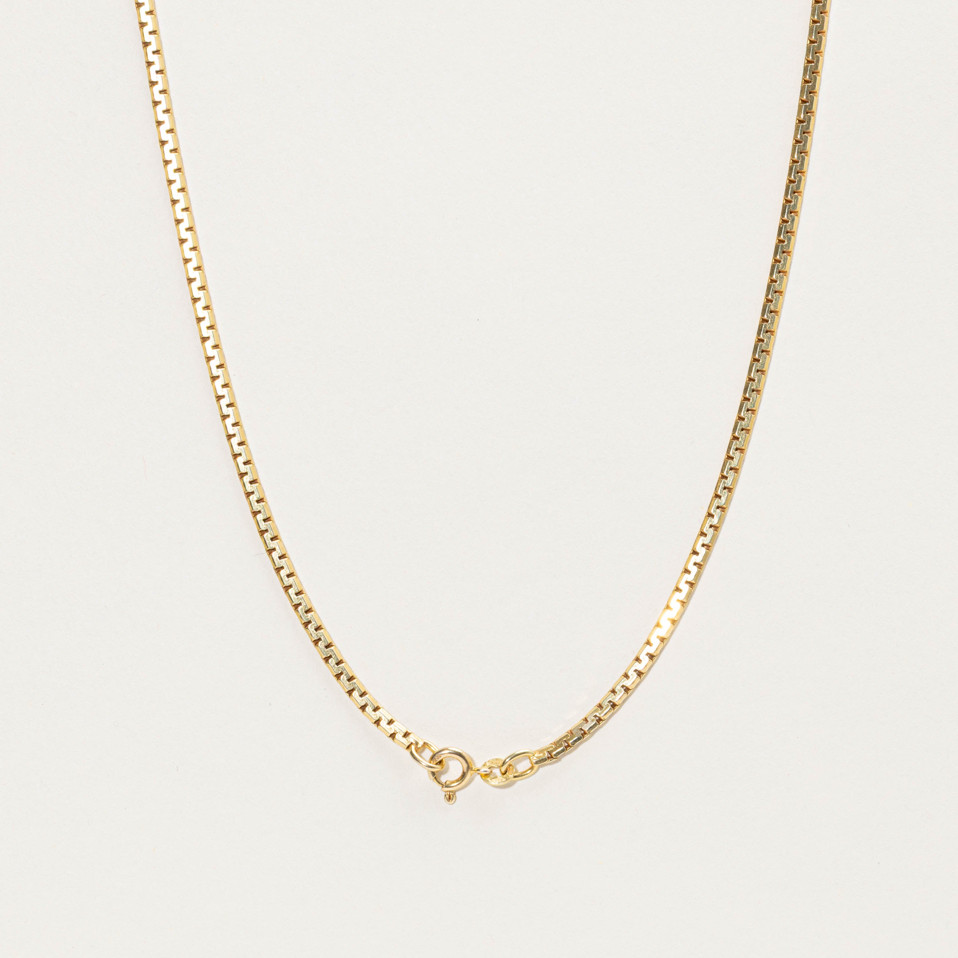 ‘Unoaerre’ Italian 14k Box Chain | 2.5mm | 20"