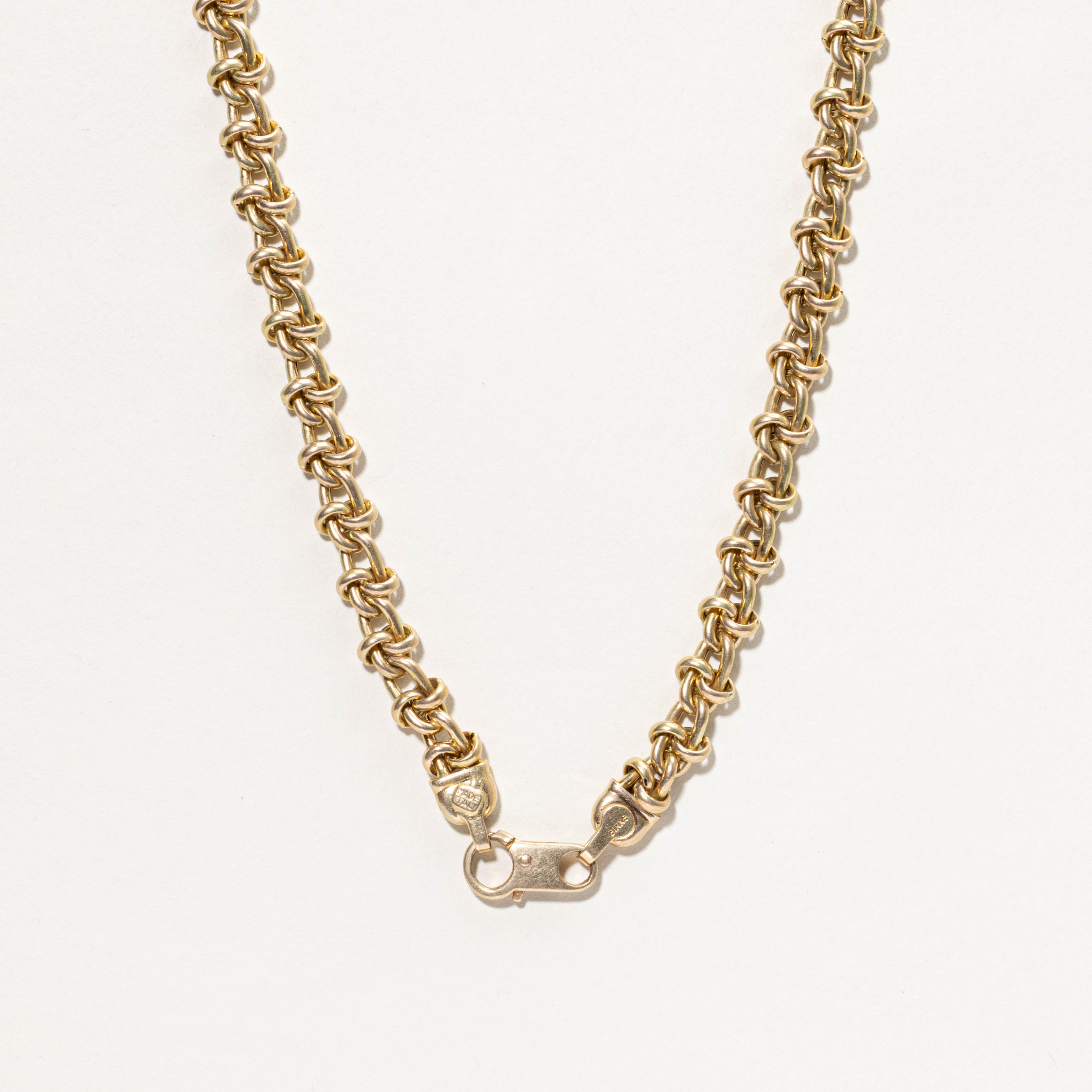 ‘Birks’ Italian 14k Knot Link Chain | 7.50mm | 24"