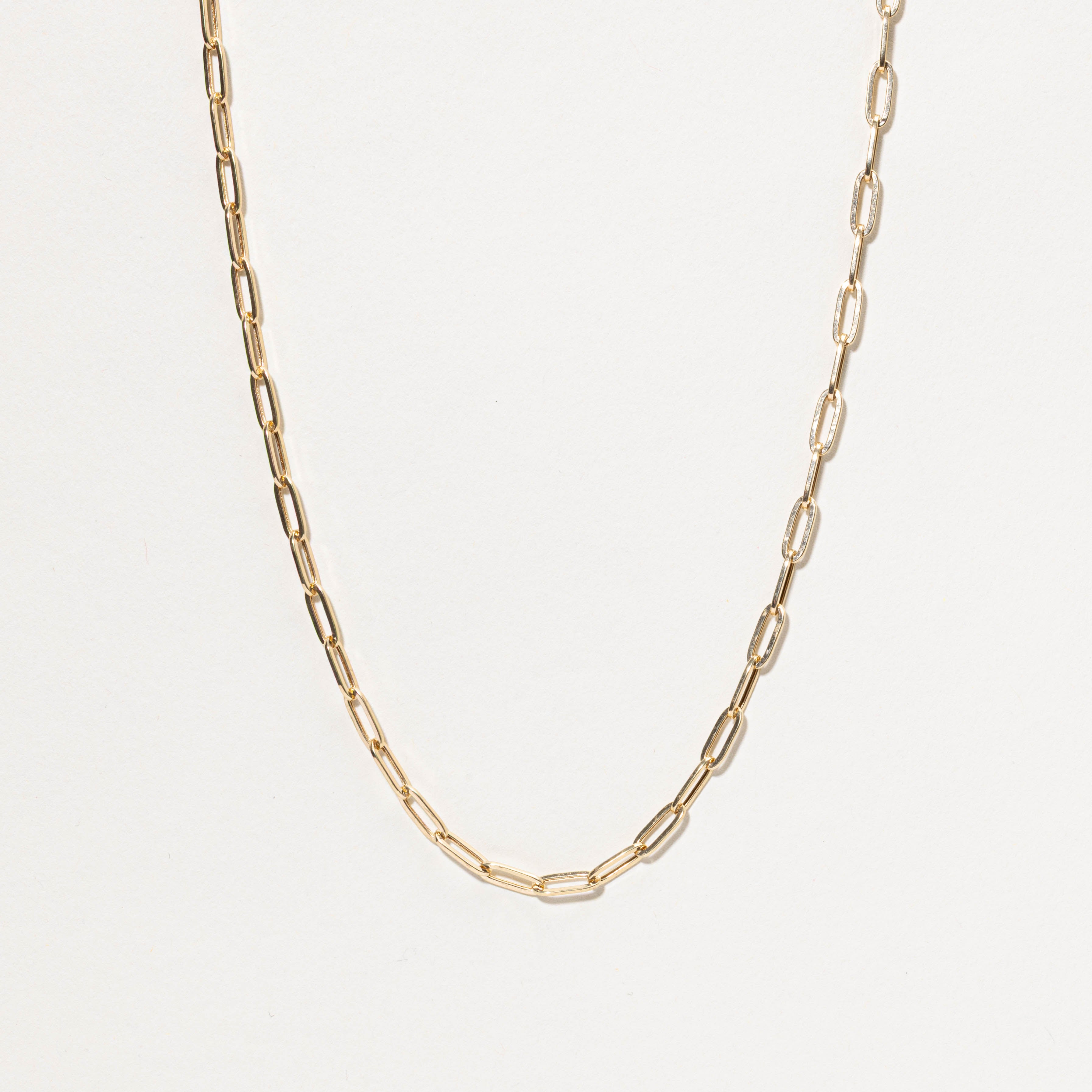 18k Paperclip Chain | 3.25mm | 19.5"